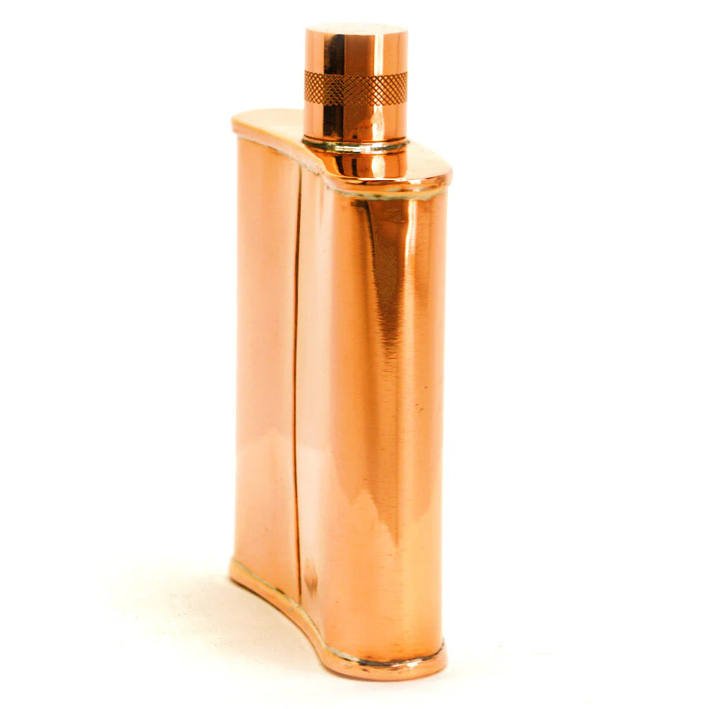 Classic Kidney 22-Gauge Solid Copper 9oz Flask - Image 54
