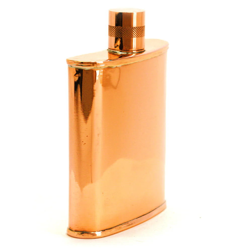 Classic Kidney 22-Gauge Solid Copper 9oz Flask - Image 63