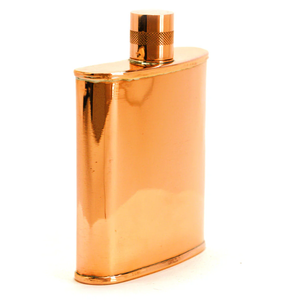Classic Kidney 22-Gauge Solid Copper 9oz Flask - Image 64