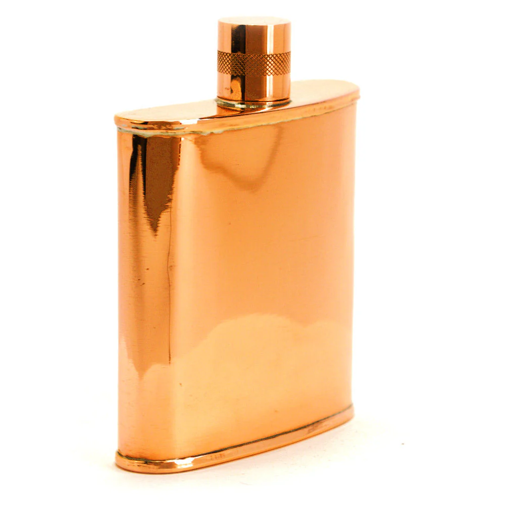 Classic Kidney 22-Gauge Solid Copper 9oz Flask - Image 65