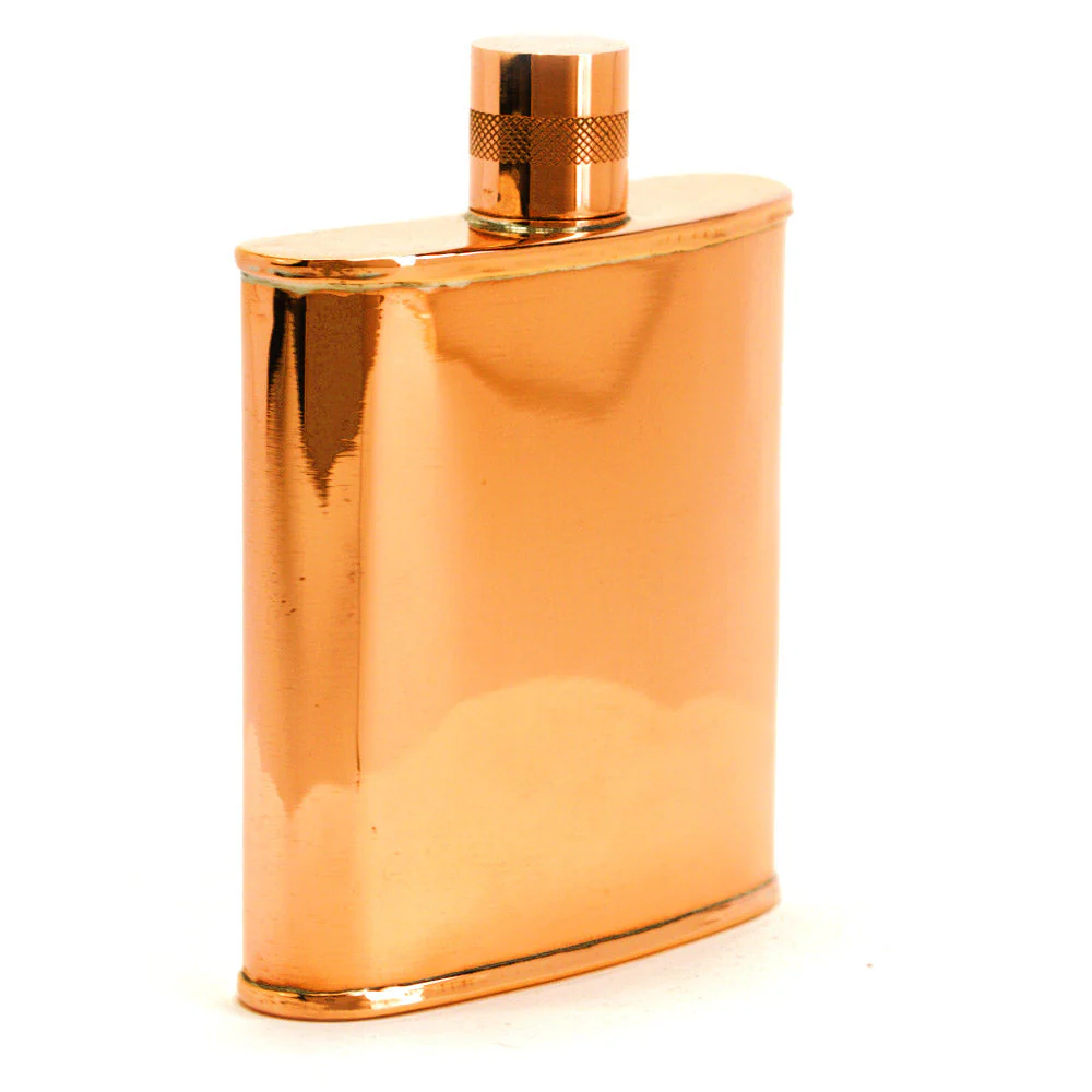 Classic Kidney 22-Gauge Solid Copper 9oz Flask - Image 66