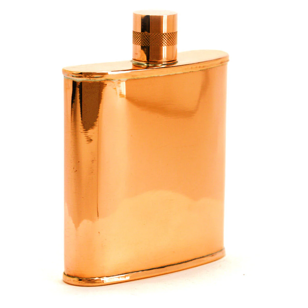 Classic Kidney 22-Gauge Solid Copper 9oz Flask - Image 67
