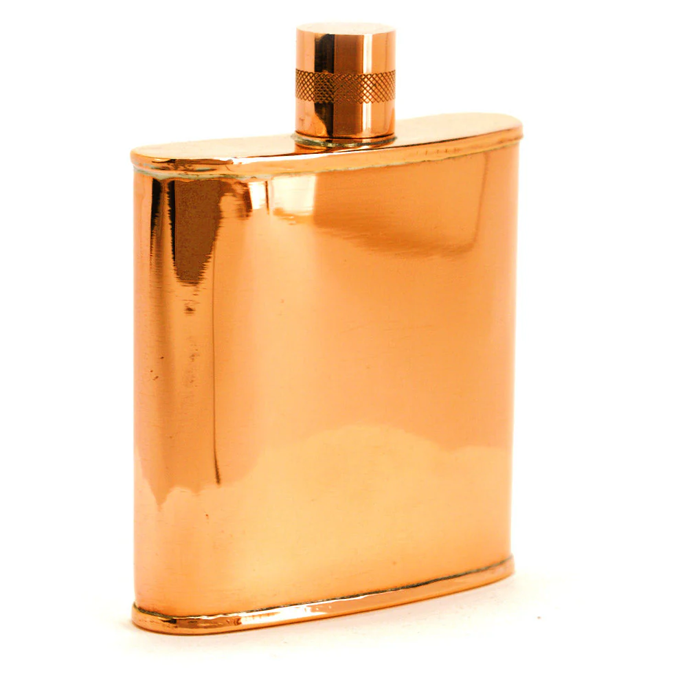 Classic Kidney 22-Gauge Solid Copper 9oz Flask - Image 68