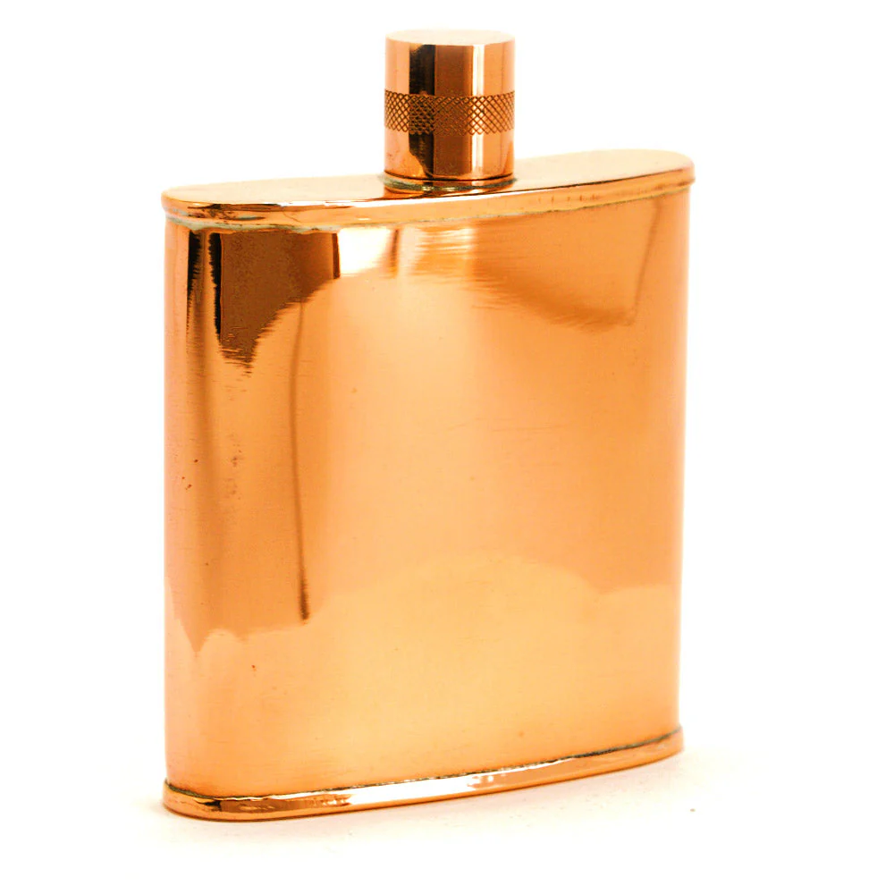 Classic Kidney 22-Gauge Solid Copper 9oz Flask - Image 69