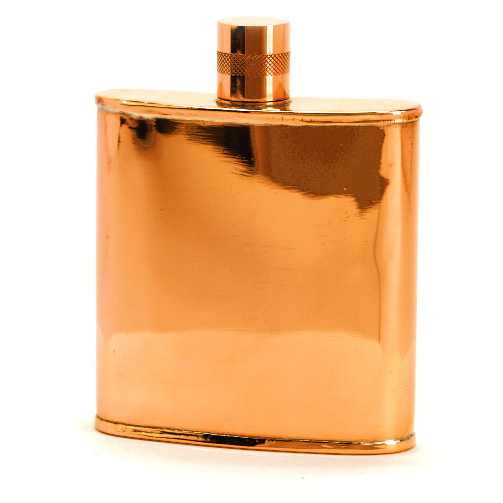 Classic Kidney 22-Gauge Solid Copper 9oz Flask - Image 7