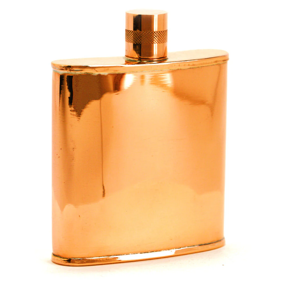 Classic Kidney 22-Gauge Solid Copper 9oz Flask - Image 70