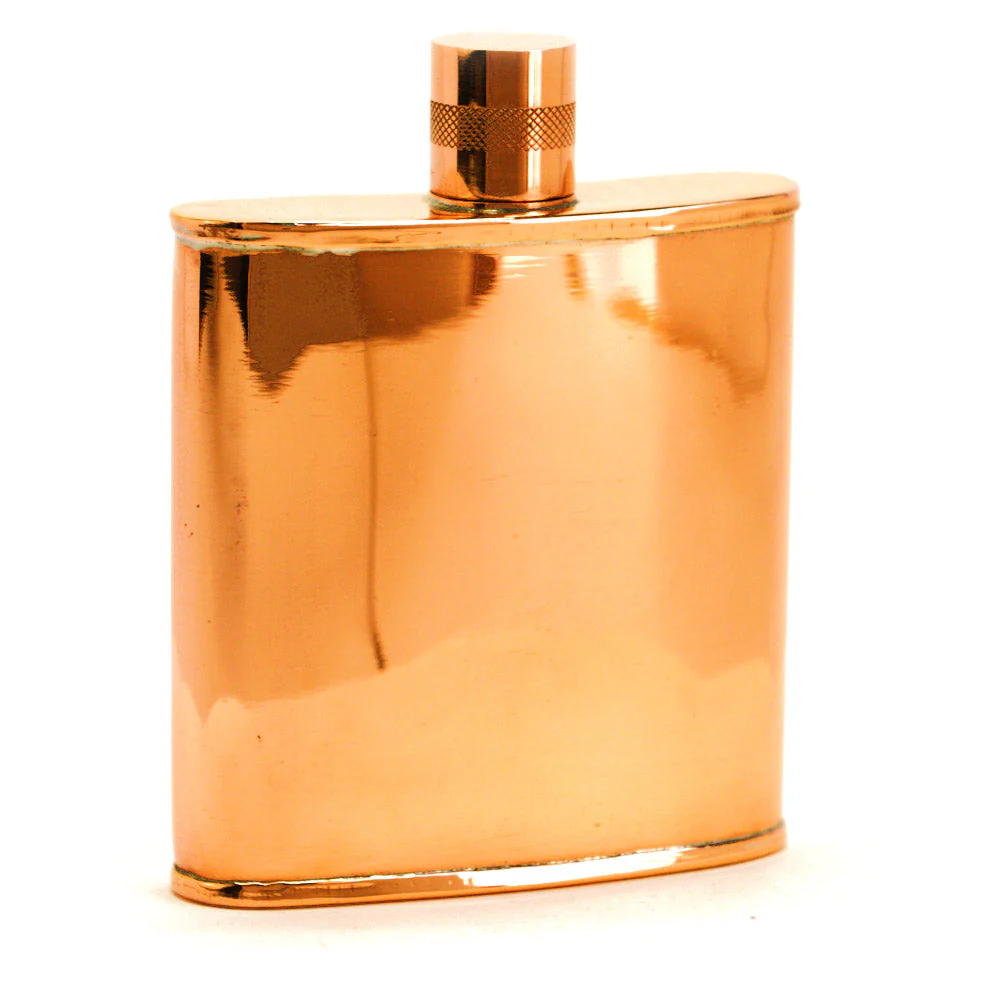 Classic Kidney 22-Gauge Solid Copper 9oz Flask - Image 71