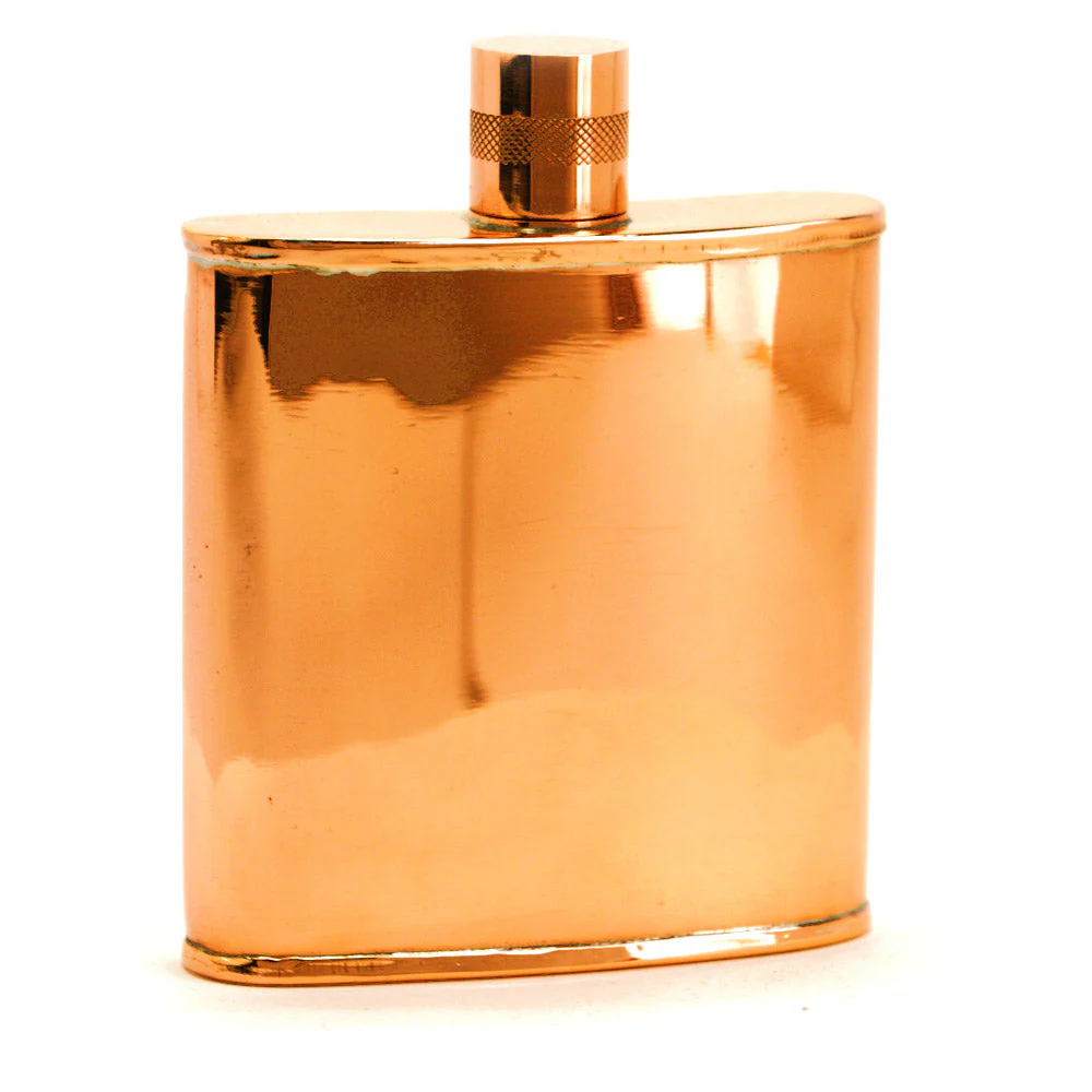 Classic Kidney 22-Gauge Solid Copper 9oz Flask - Image 72