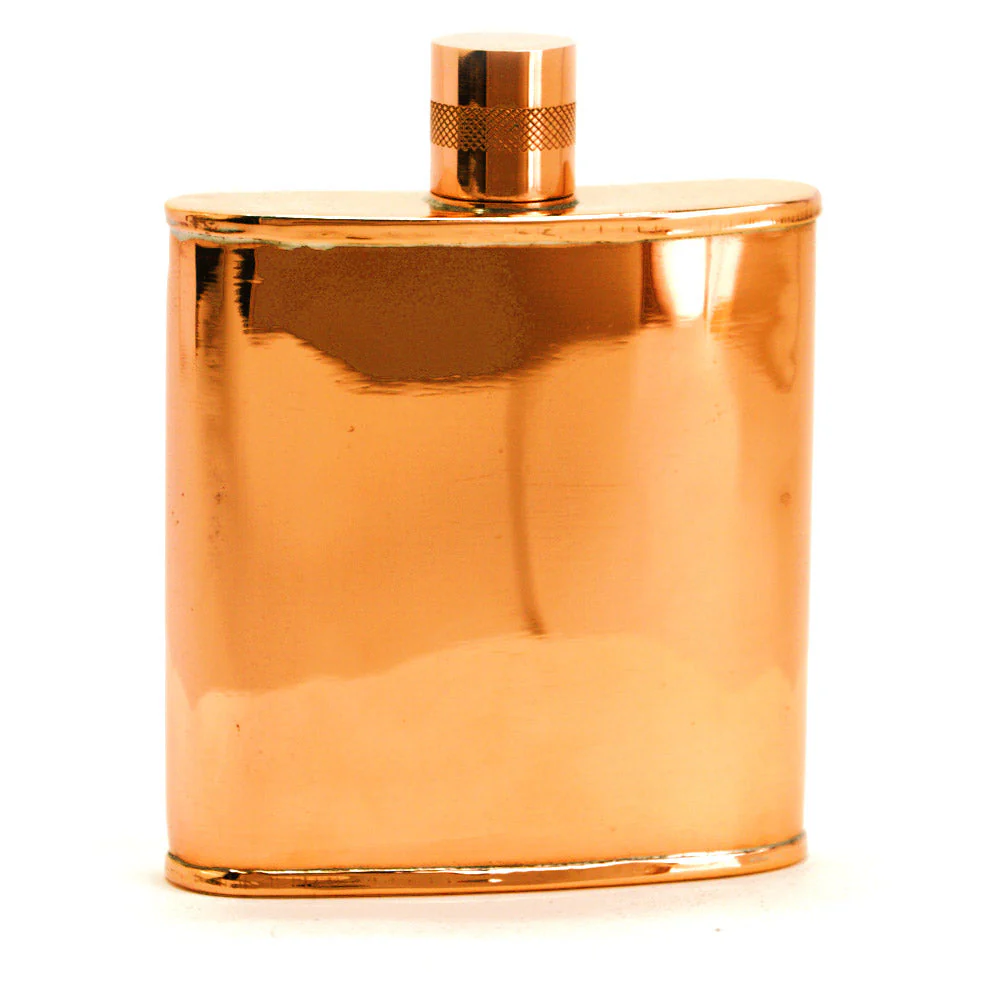 Classic Kidney 22-Gauge Solid Copper 9oz Flask - Image 73