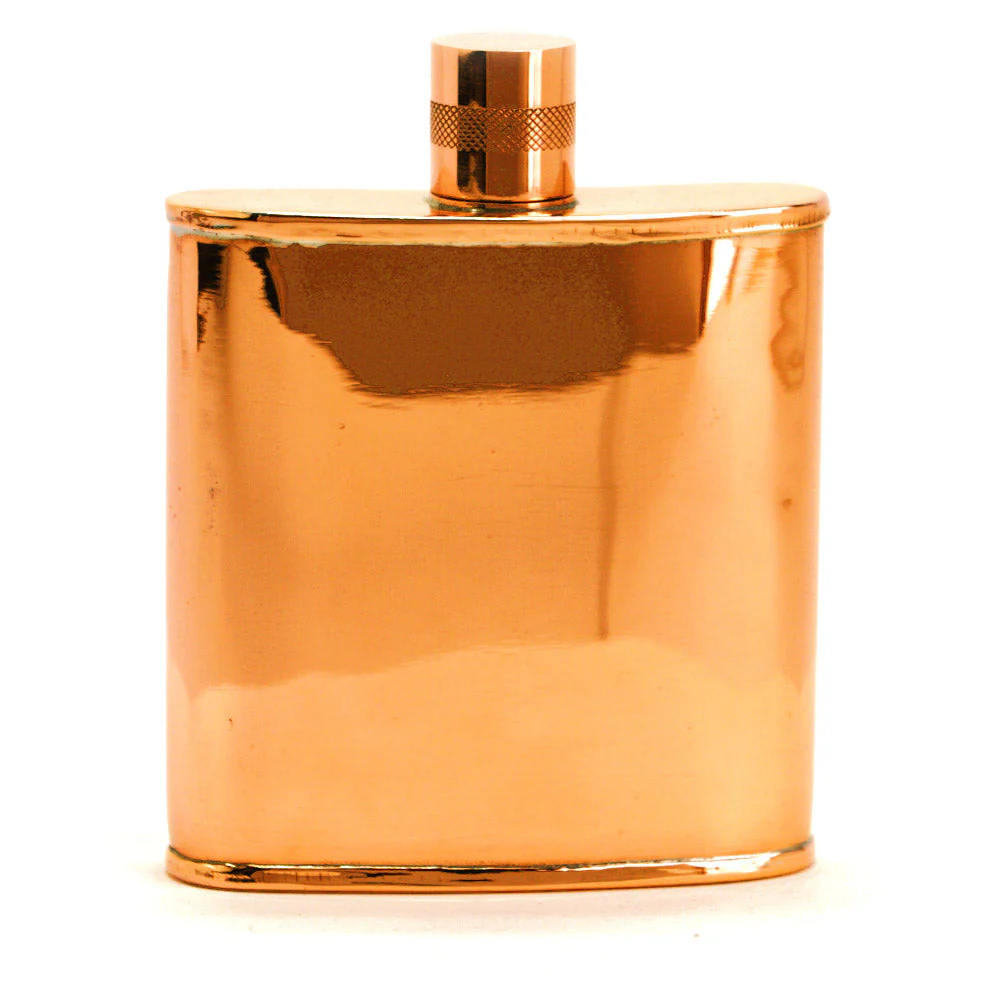 Classic Kidney 22-Gauge Solid Copper 9oz Flask - Image 74