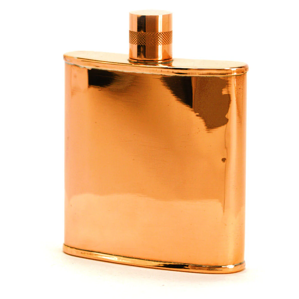 Classic Kidney 22-Gauge Solid Copper 9oz Flask - Image 9