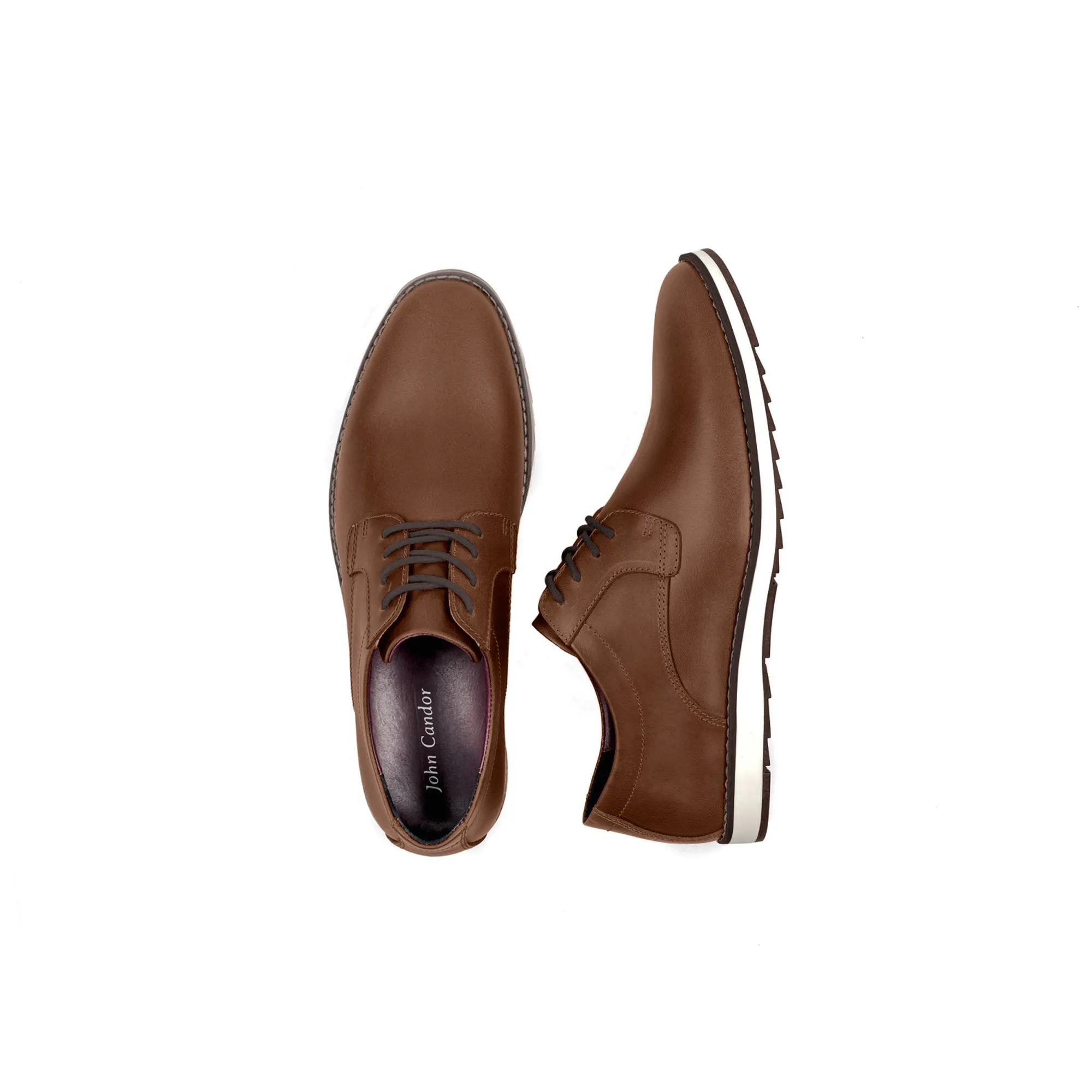 Classic Mustang Brown Full Grain Leather Derby Dress Sneakers - Image 12