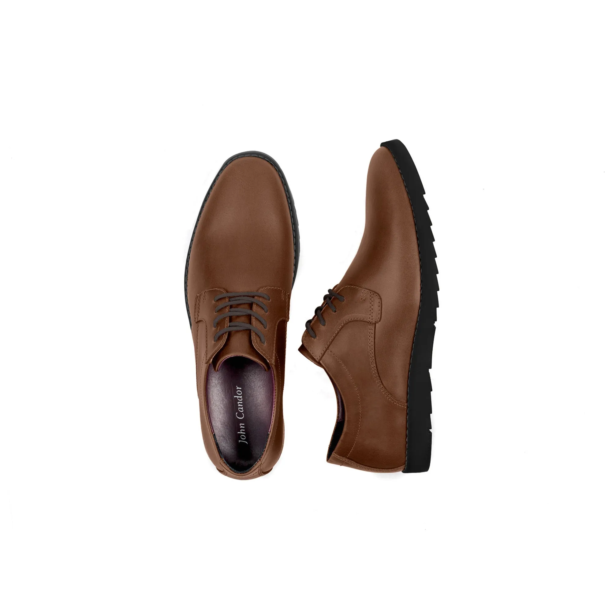 Classic Mustang Brown Full Grain Leather Derby Dress Sneakers - Image 14