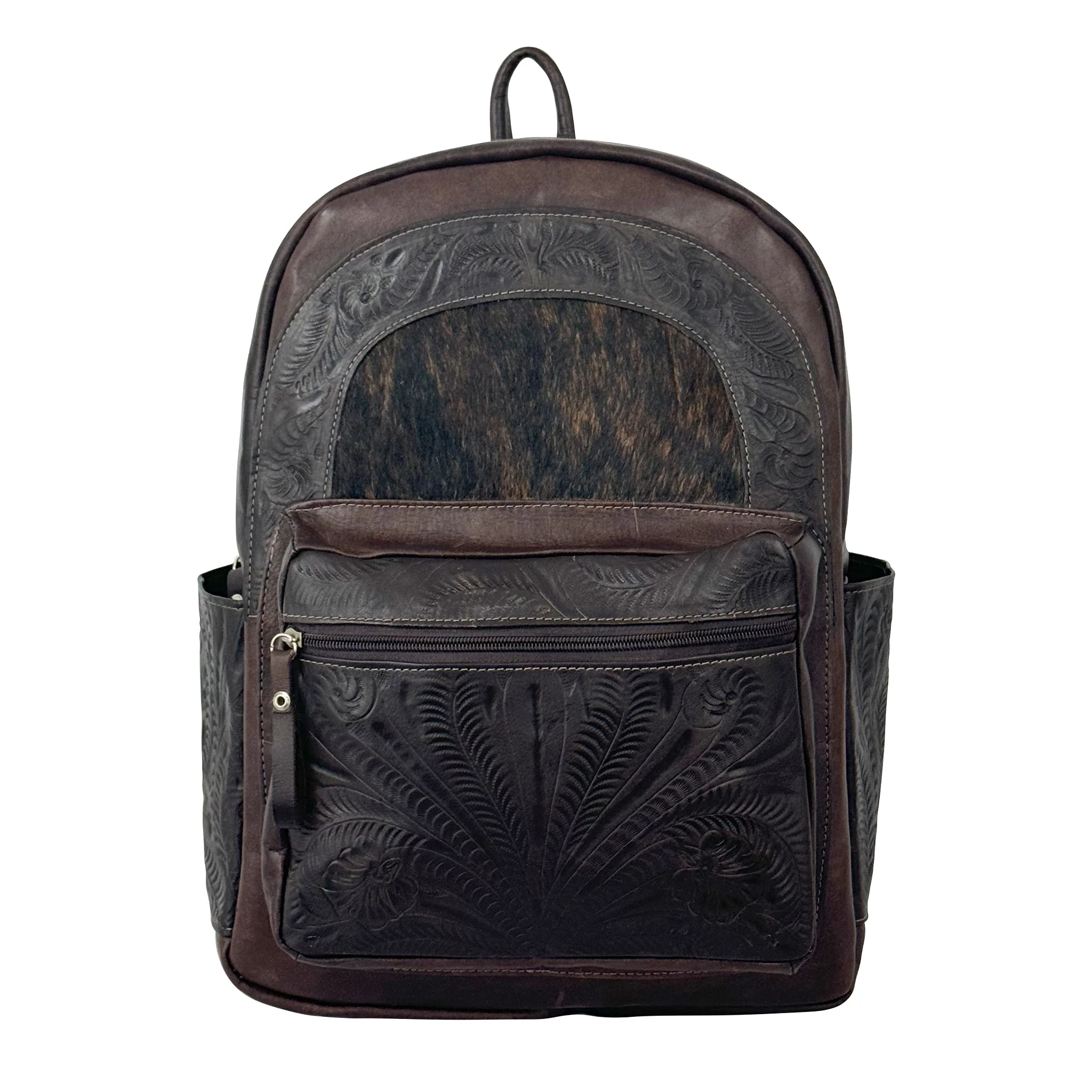 Classic Travel Backpack with Hair-On Hide and Laptop Compartment - Image 2