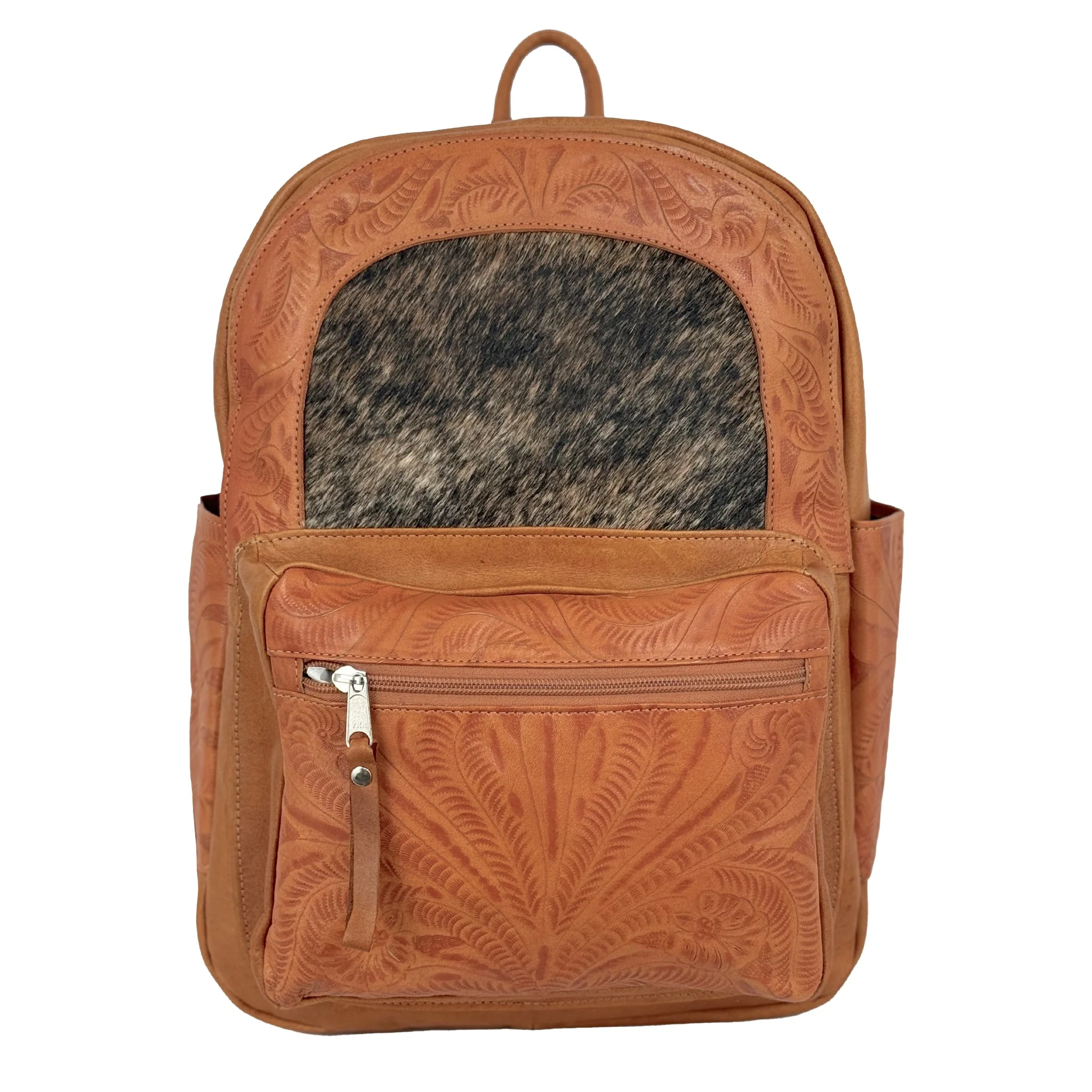Classic Travel Backpack with Hair-On Hide and Laptop Compartment - Image 3