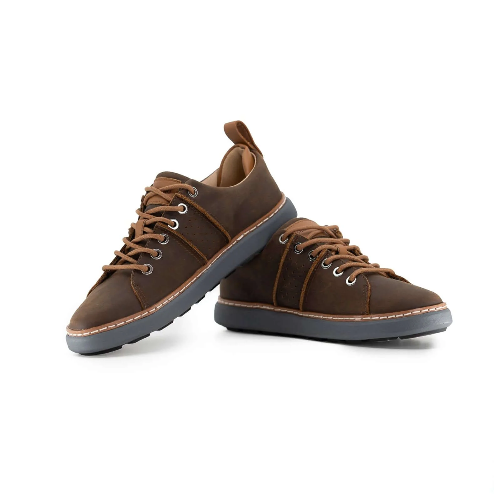 Classic Walker Grounding Shoes • Brown and Grey Leather - Image 9