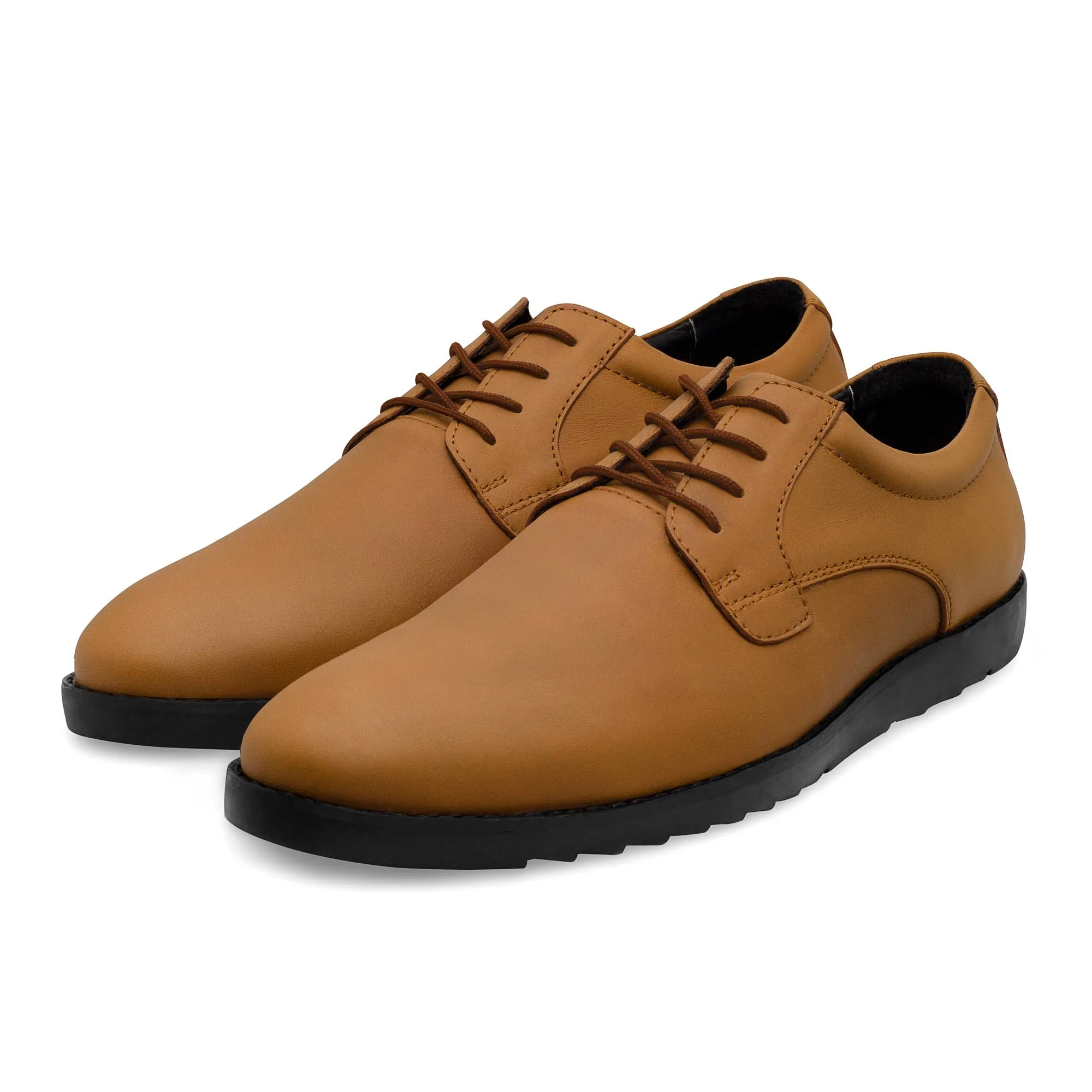 Classic Whiskey Derby Full Grain Leather Dress Sneakers - FINAL SALE - Image 14
