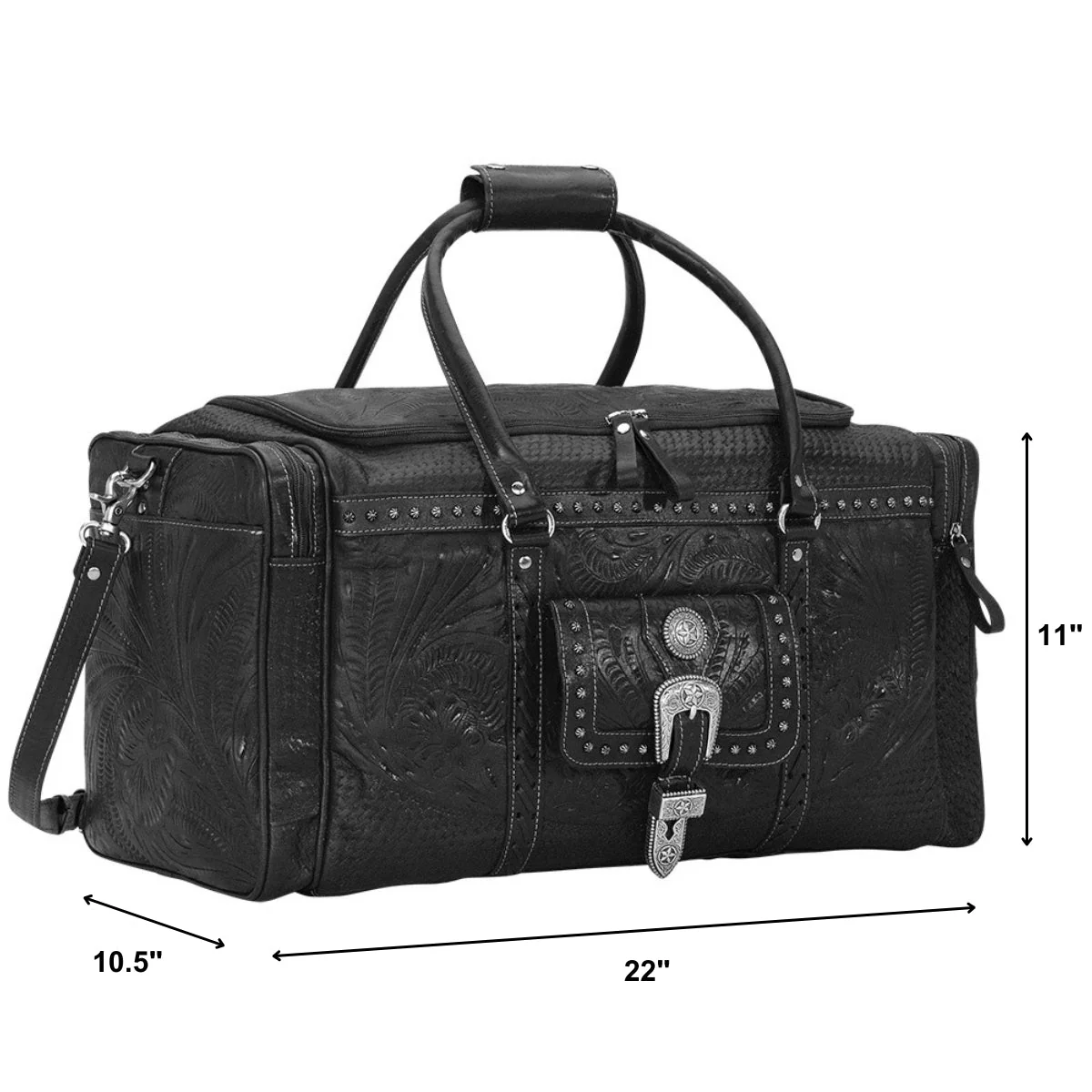 Classic Zip-Top Duffel Bag w/ Front Pouch and Side Zipper Pockets - Image 7