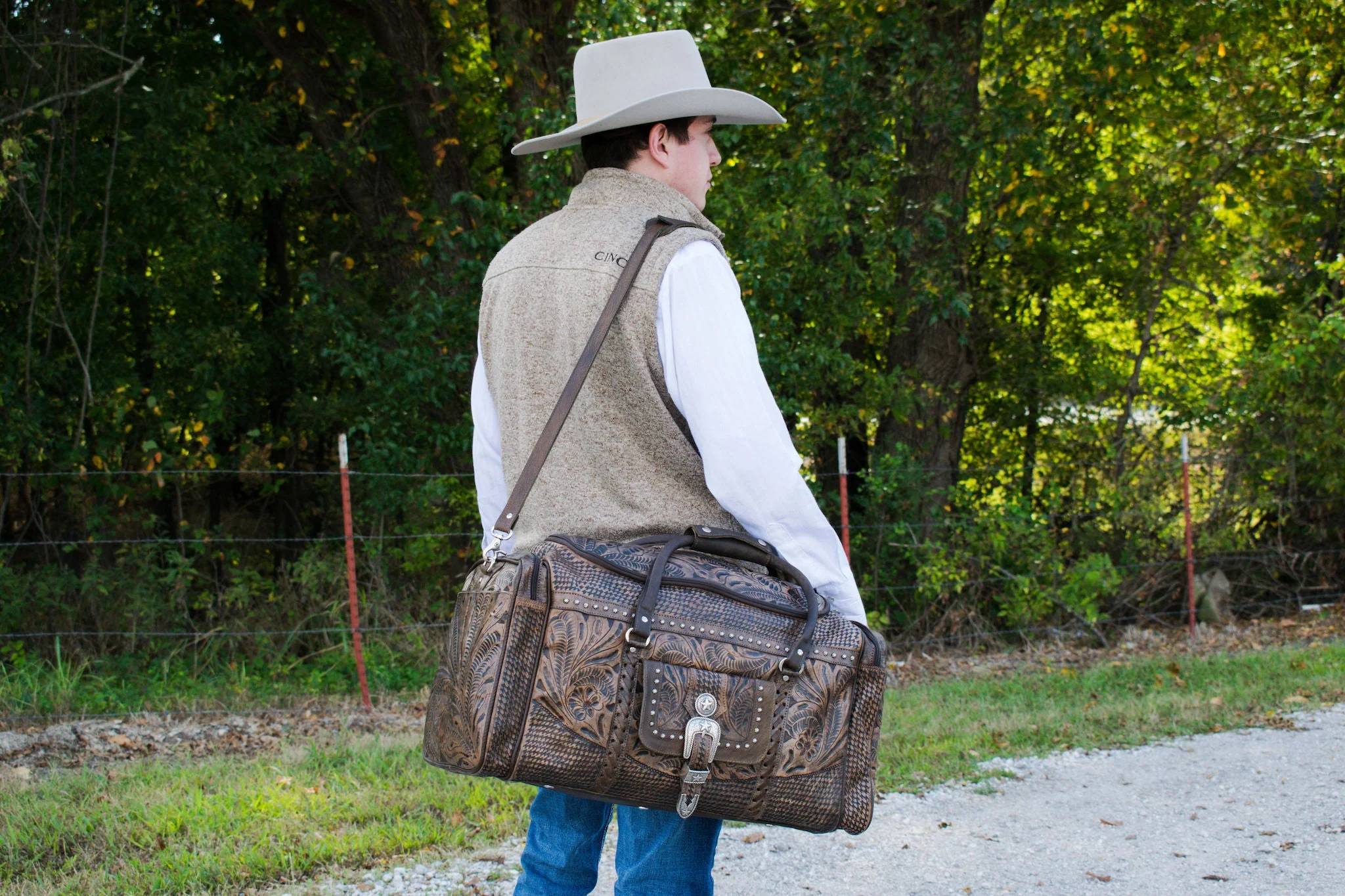 Classic Zip-Top Duffel Bag w/ Front Pouch and Side Zipper Pockets - Image 9