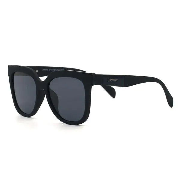 Coco - Sustainable Black Frame Black Lens Wayfarer Sunglasses - Image 2