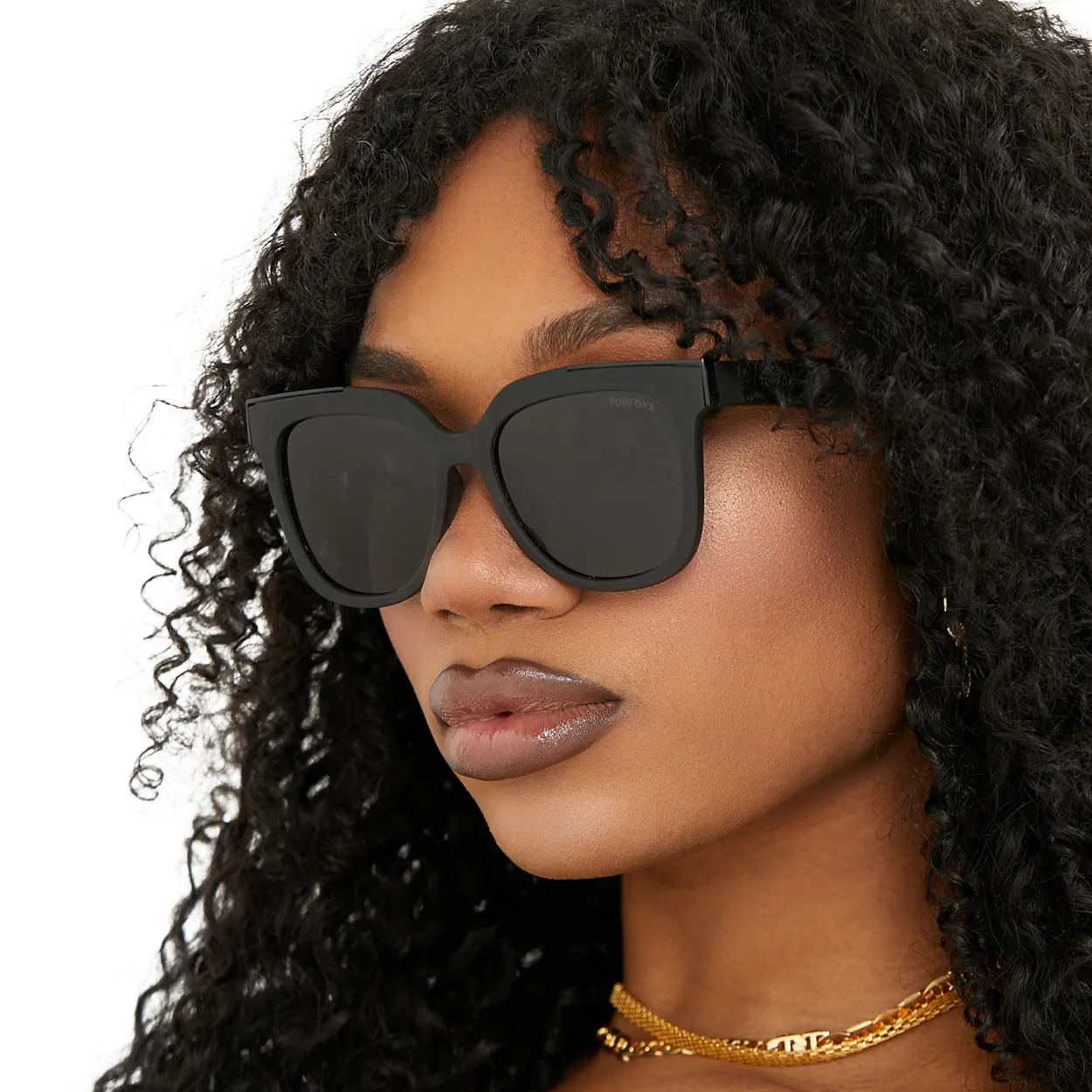 Coco - Sustainable Black Frame Black Lens Wayfarer Sunglasses - Image 3