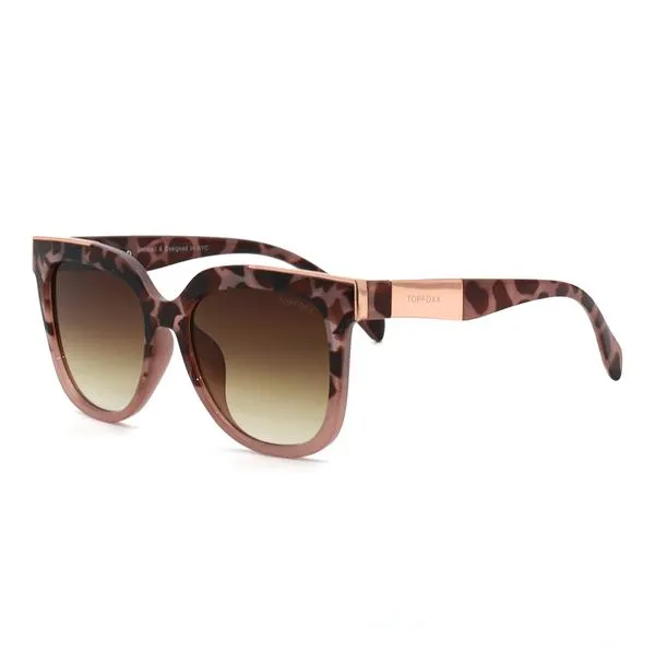 Coco - Sustainable Tortoise Frame Brown Lens Wayfarer Sunglasses - Image 3