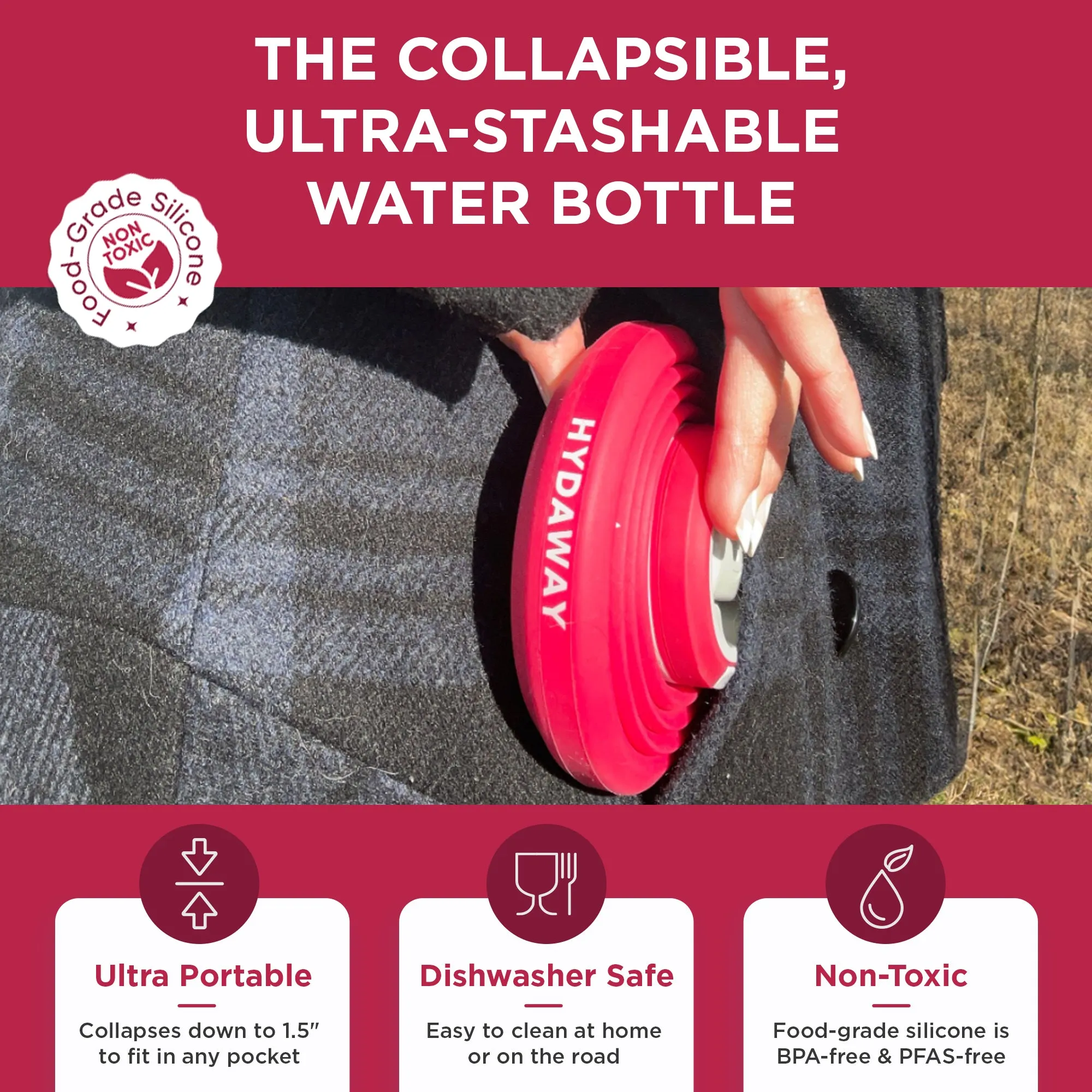 Collapsible Water Bottle | 25oz - Image 15