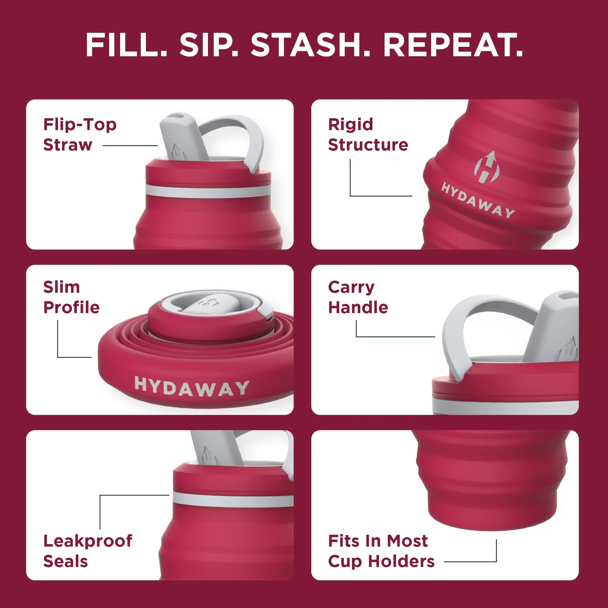 Collapsible Water Bottle | 25oz - Image 16