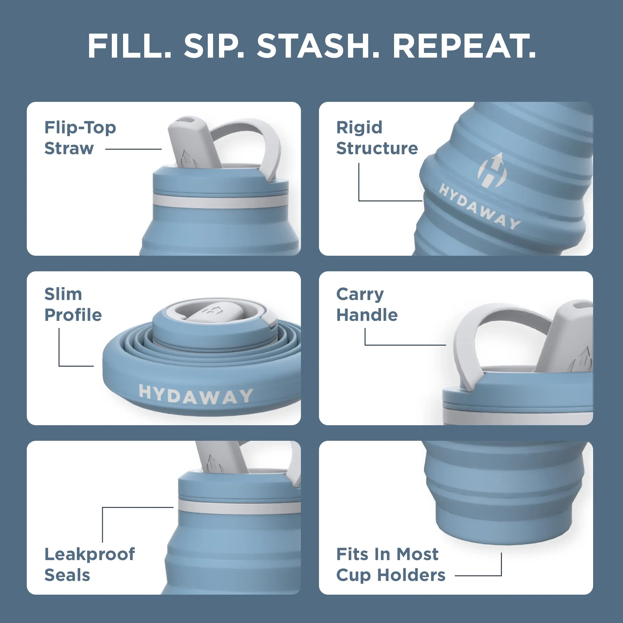 Collapsible Water Bottle | 25oz - Image 22