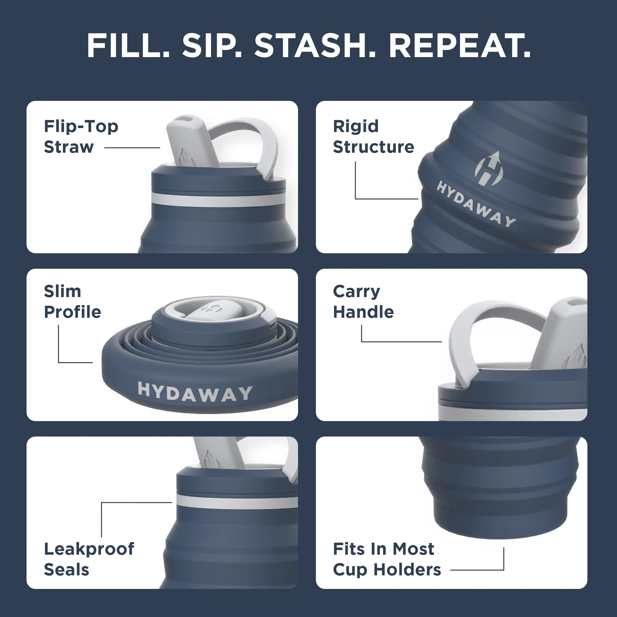 Collapsible Water Bottle | 25oz - Image 28