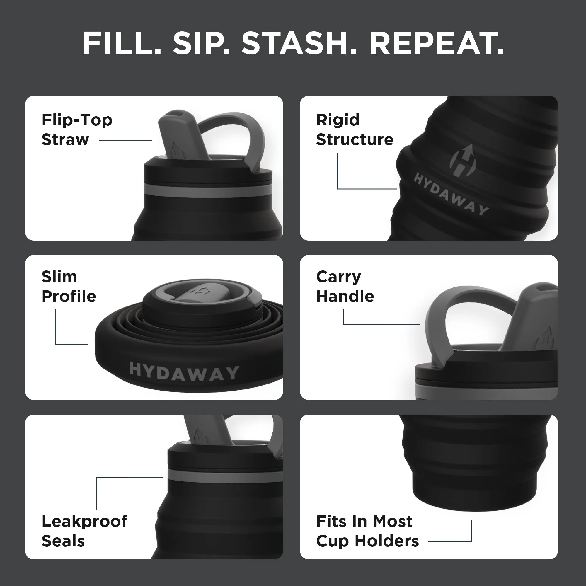 Collapsible Water Bottle | 25oz - Image 34