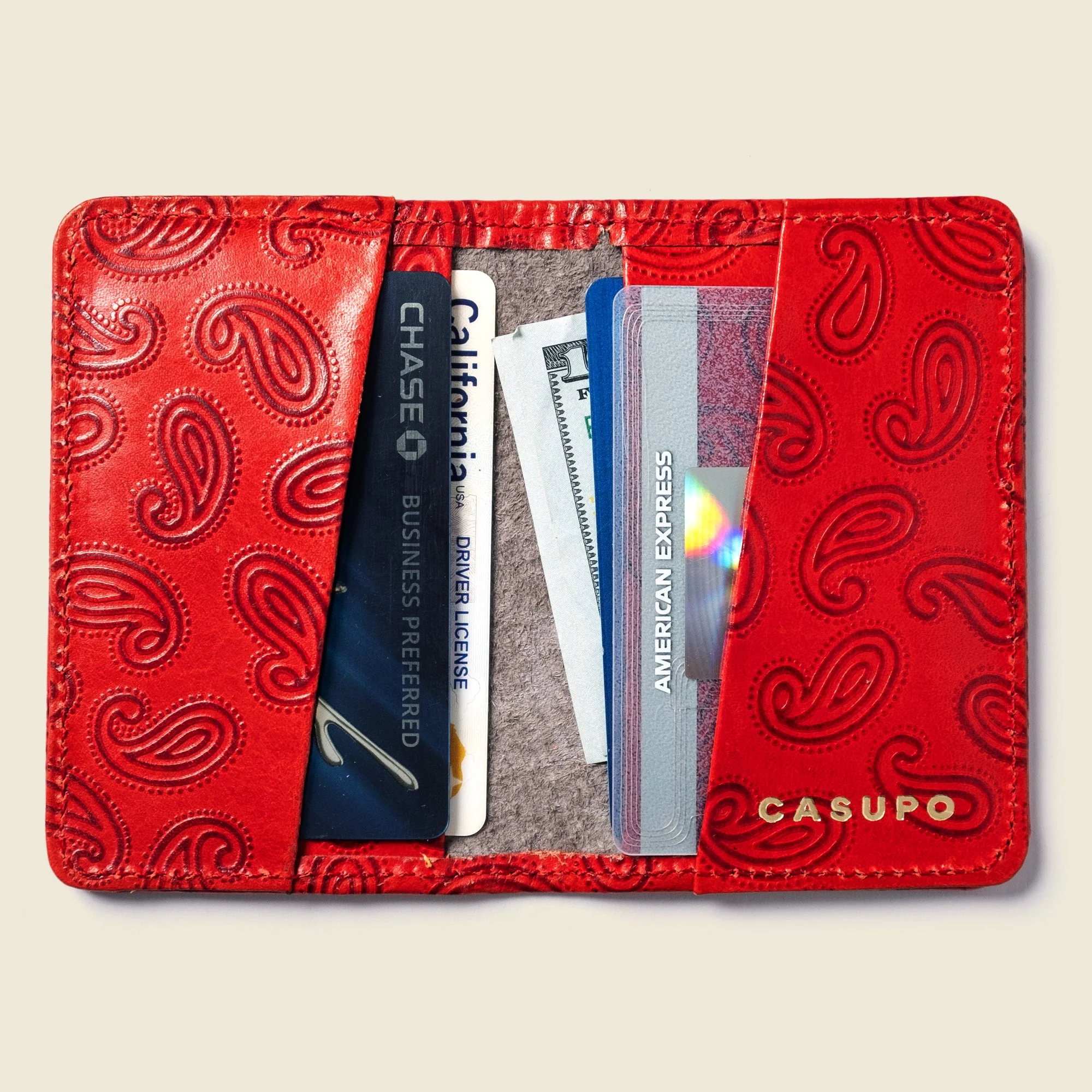 Compact Bifold - Red Paisley - Image 3