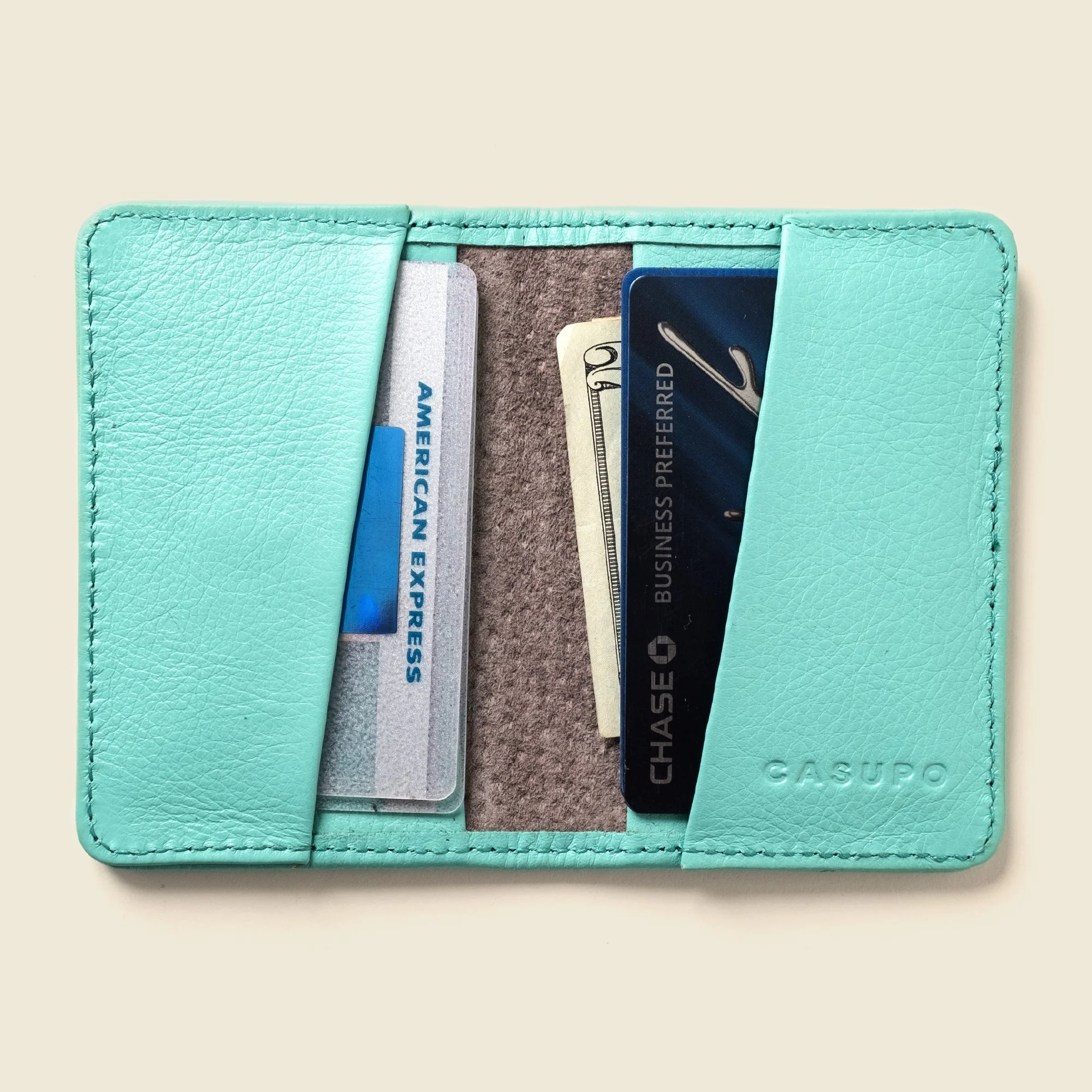 Compact Bifold with RFID Protection - Baby Blue - Image 3