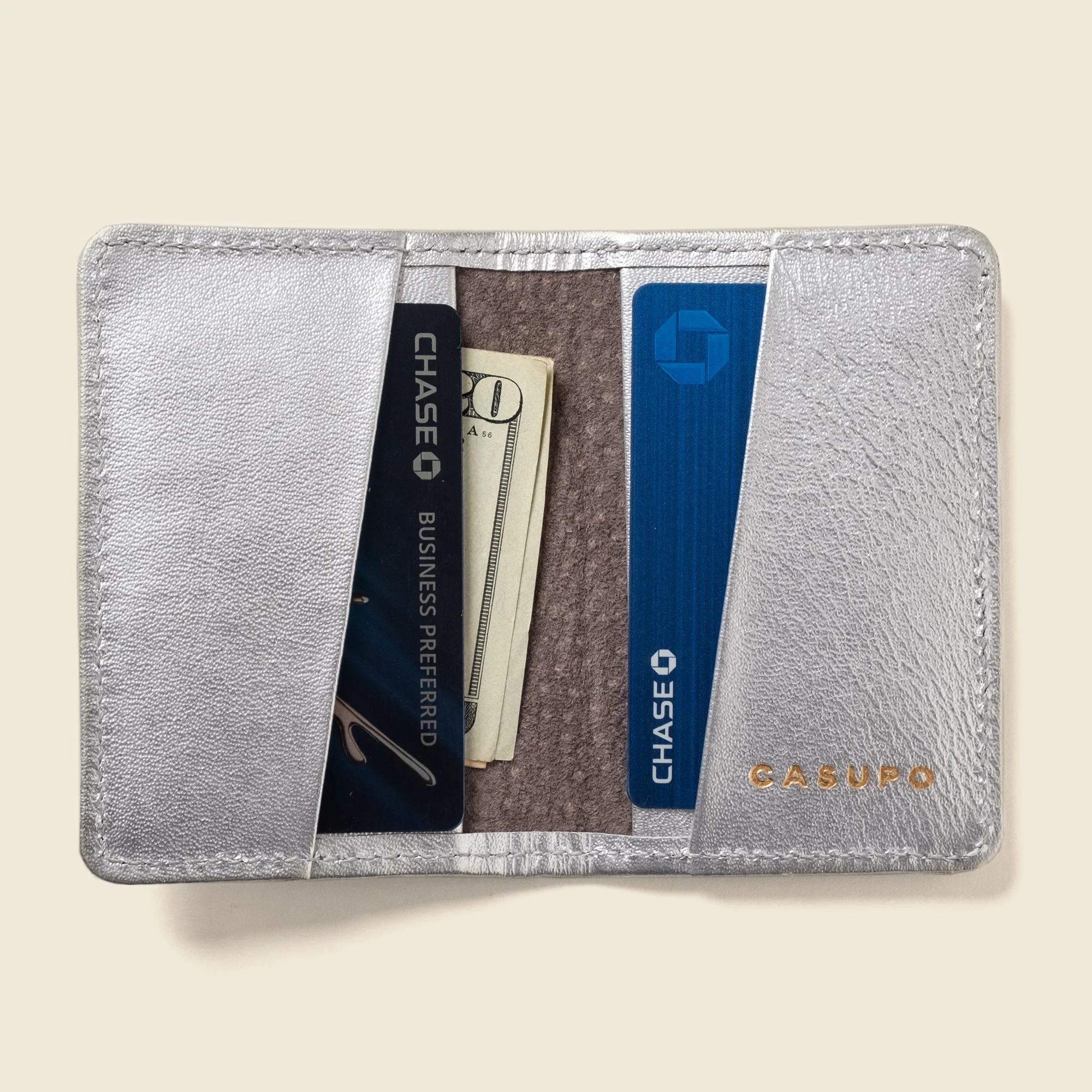 Compact Bifold with RFID Protection - Silver - Image 3