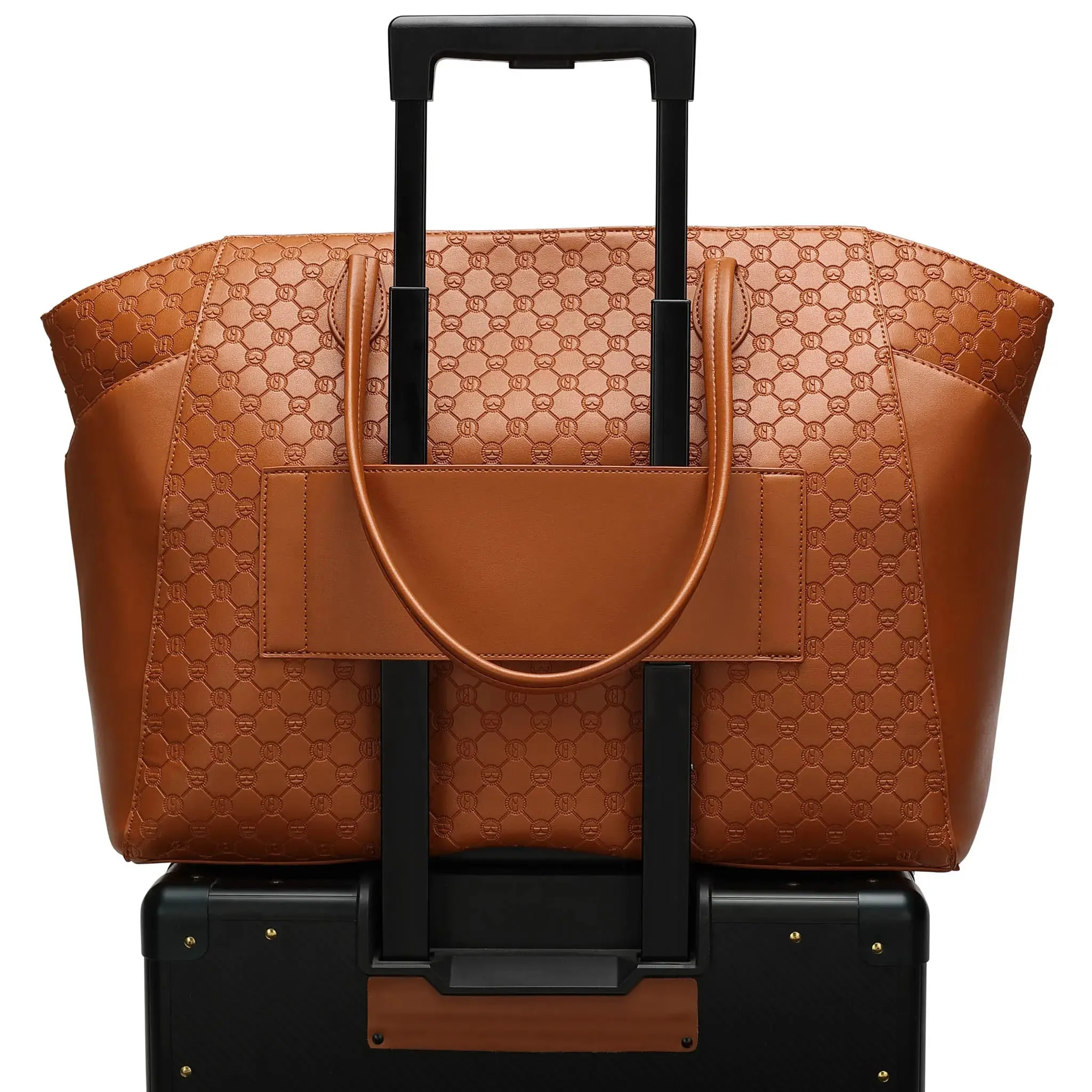 Compass 32L Vegan Leather Monogram Weekender Tote Bag - Image 13