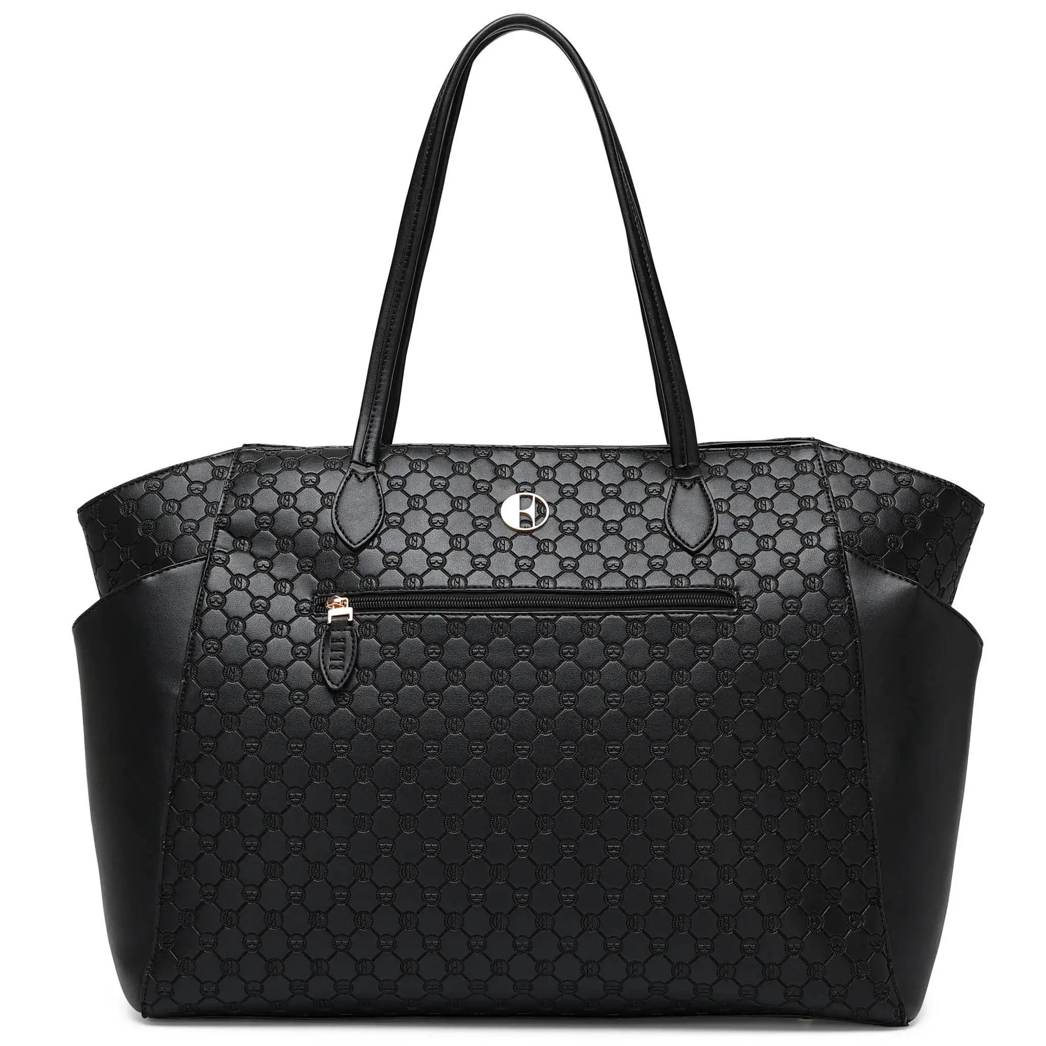 Compass 32L Vegan Leather Monogram Weekender Tote Bag - Image 8