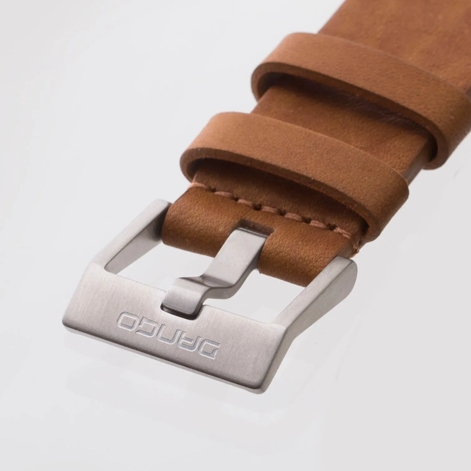 CR-01 - Chrono Men's Watch with Italian Leather Strap - Whiskey Brown - Image 4
