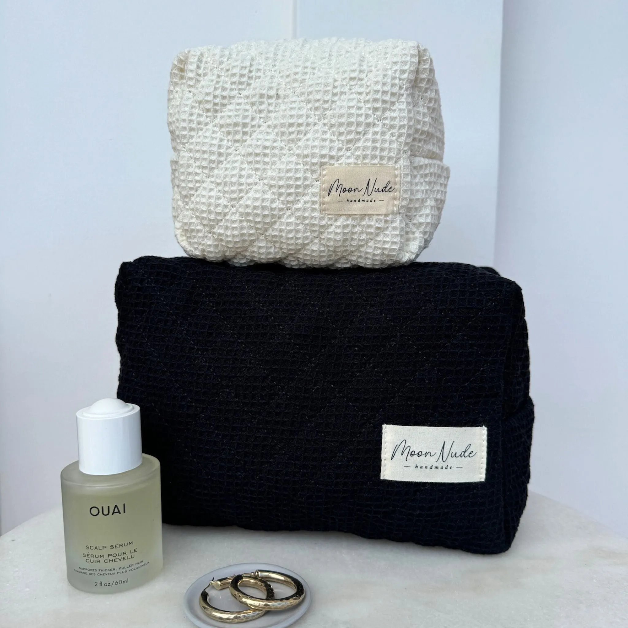 Cream Mini Makeup Bag - Image 2