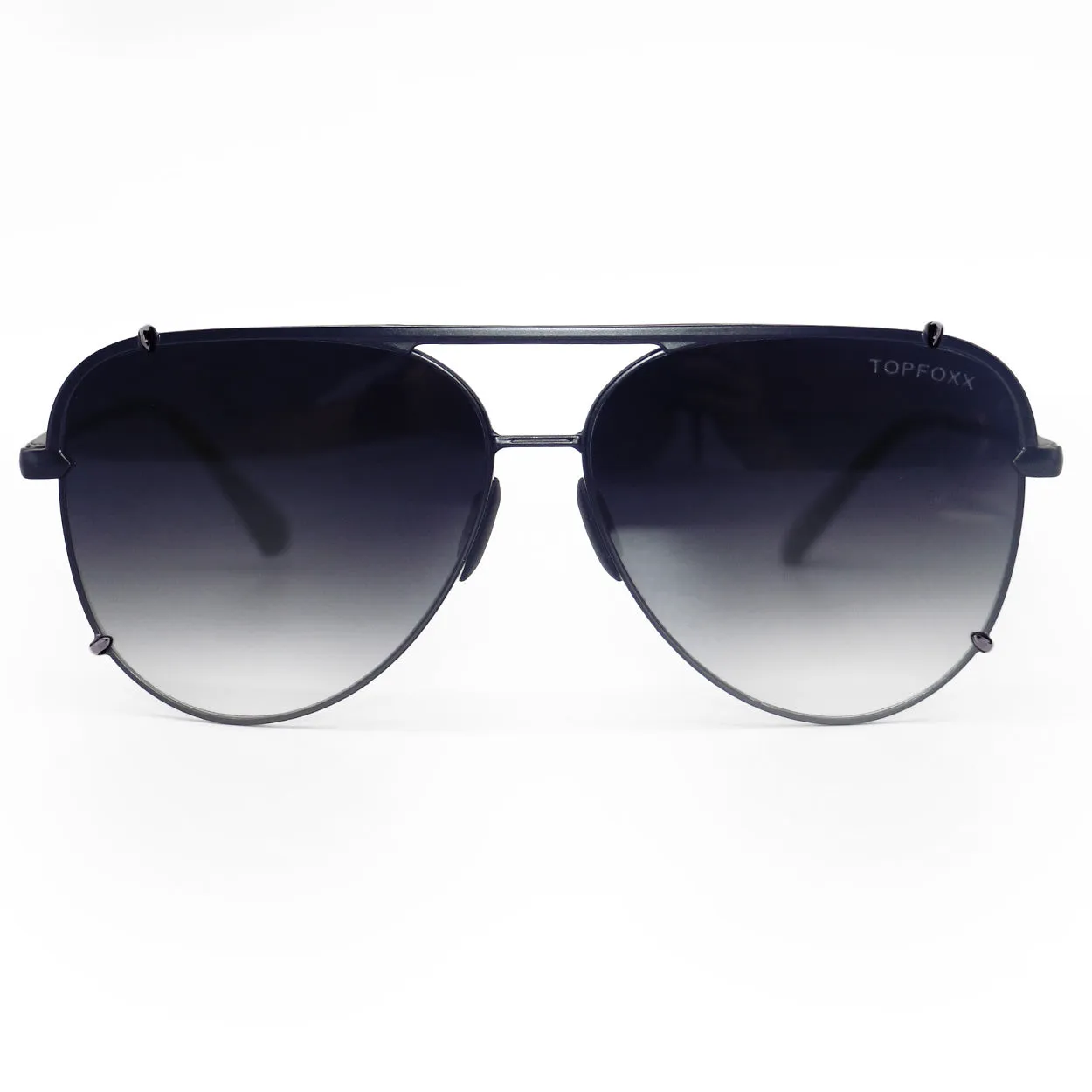 Cristina - Tangle Free - Faded Black Aviator Sunglasses - Image 7