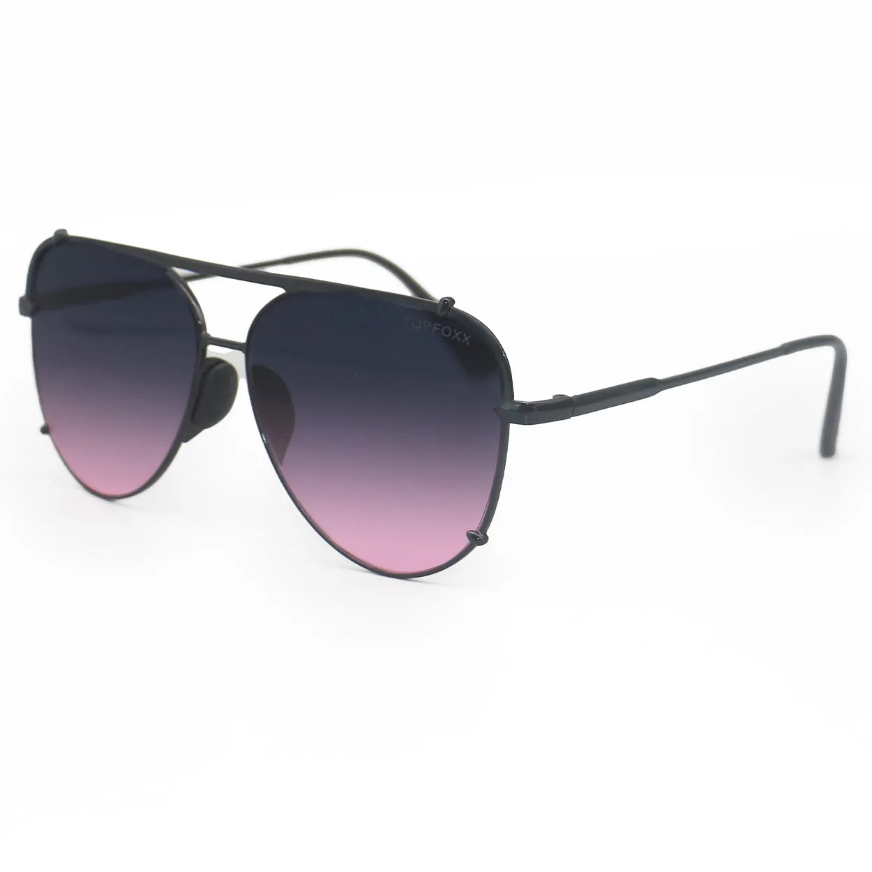Cristina - Tangle Free - Faded Purple & Pink Aviator Sunglasses - Image 3
