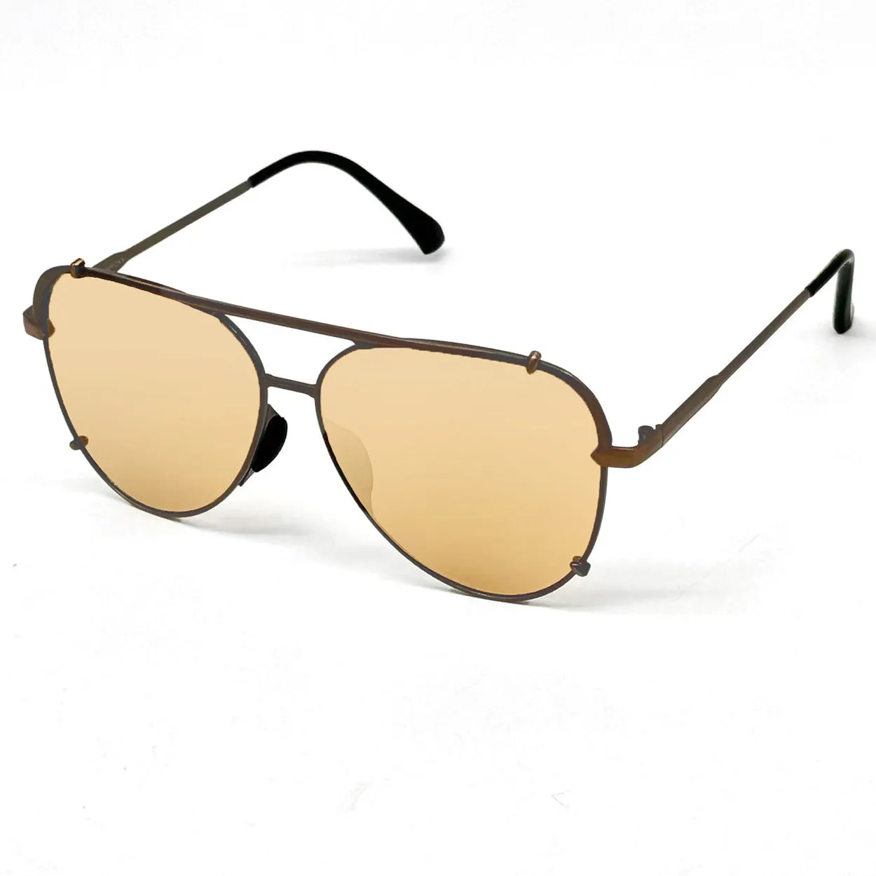 Cristina - Tangle Free - Mirrored Brown Aviator Sunglasses - Image 3