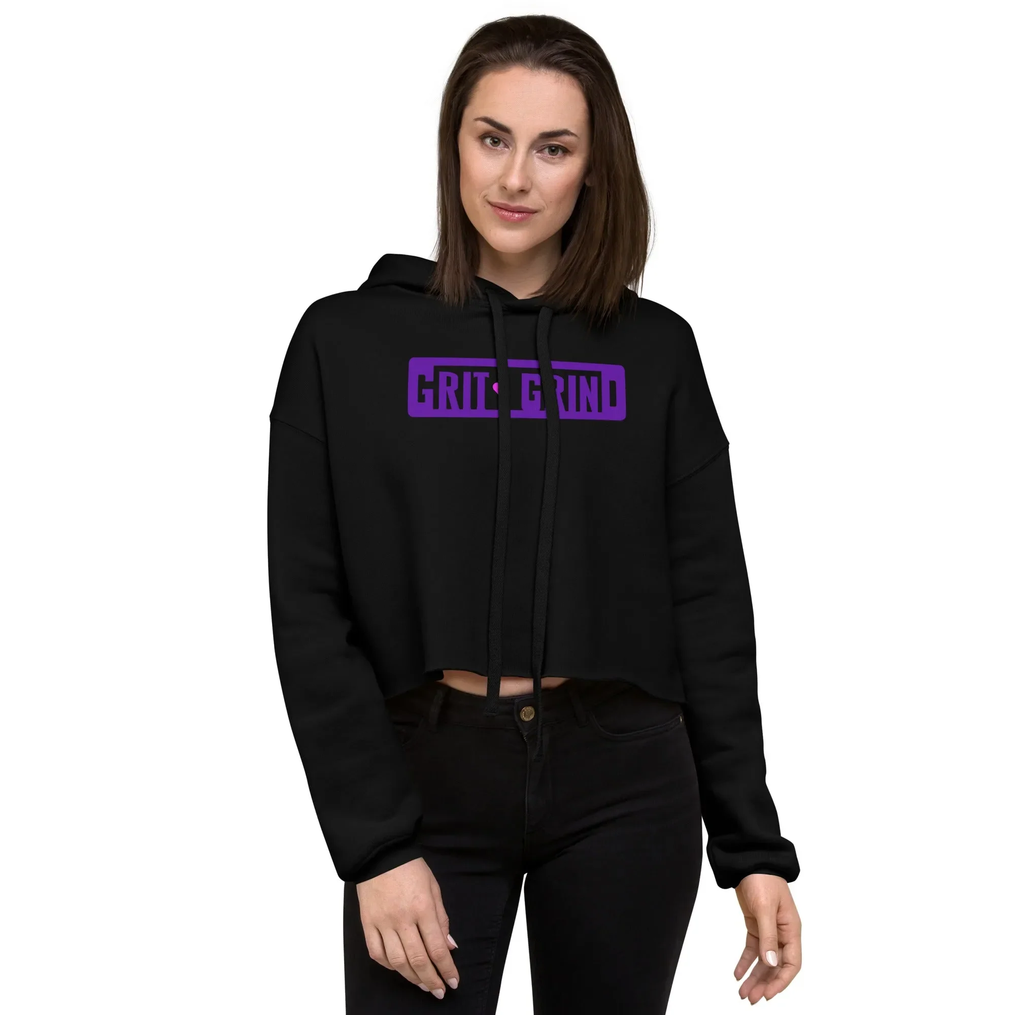 Crop Hoodie – Trendy Raw Hem Pullover with Drawstrings