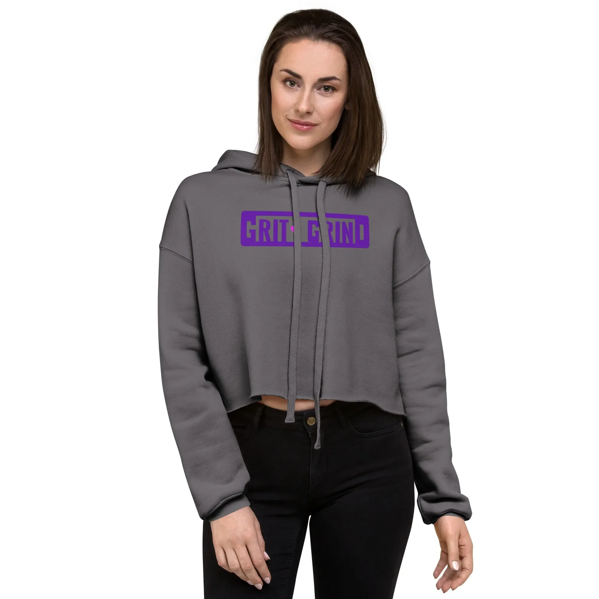 Crop Hoodie – Trendy Raw Hem Pullover with Drawstrings - Image 3