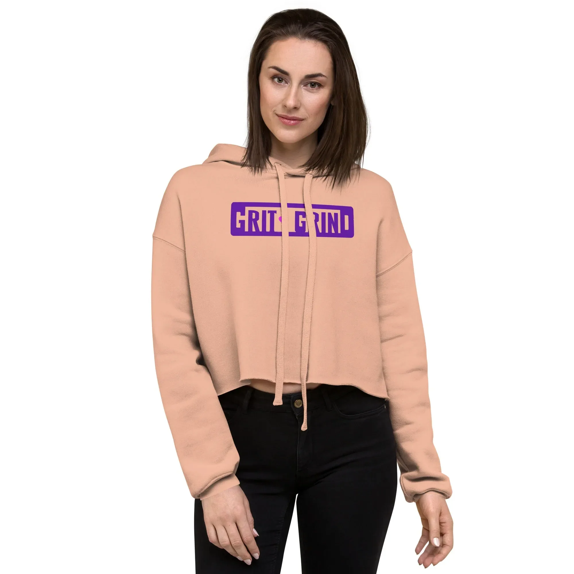 Crop Hoodie – Trendy Raw Hem Pullover with Drawstrings - Image 4