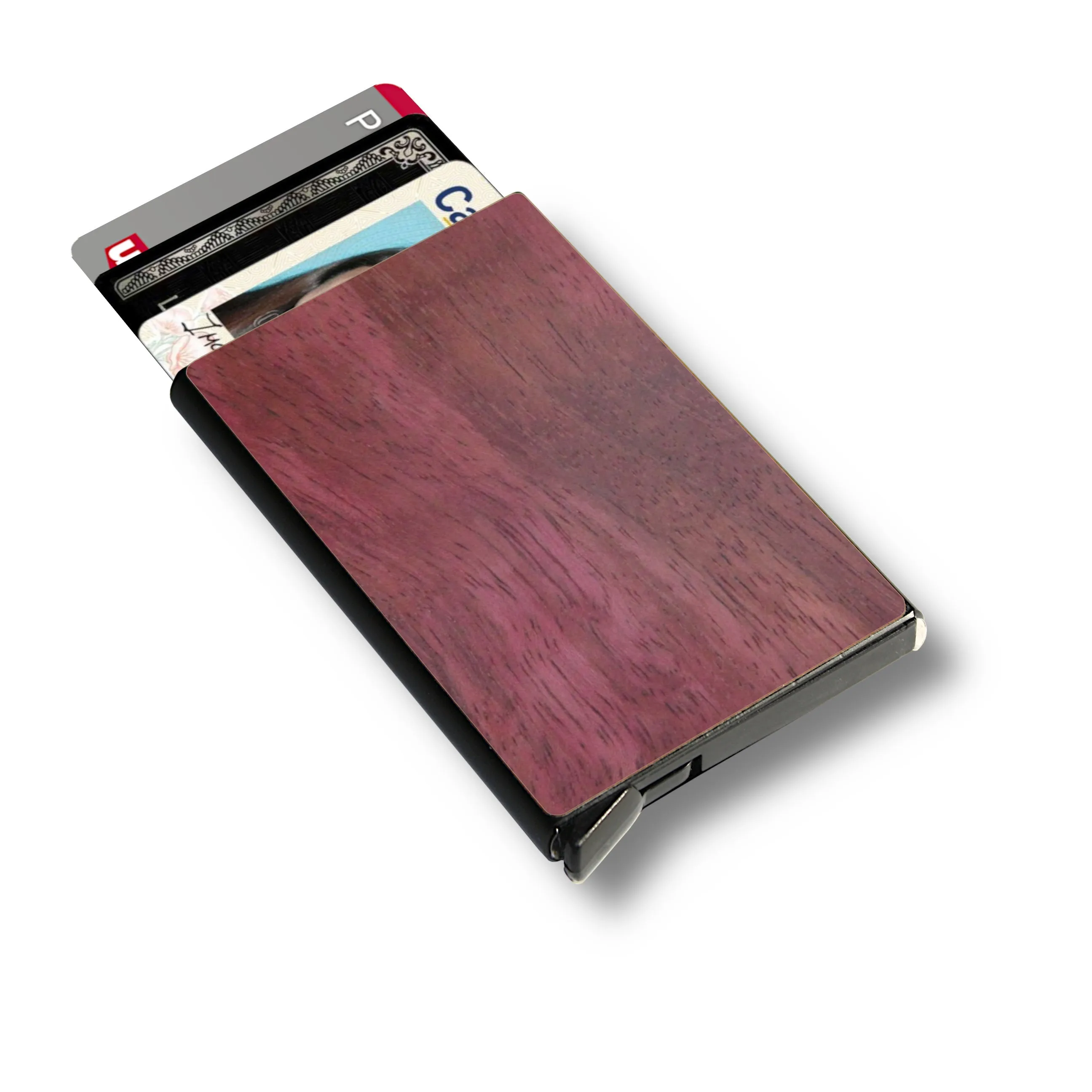 Customizable Slim Wooden RFID Blocking Speed Wallet - Image 10