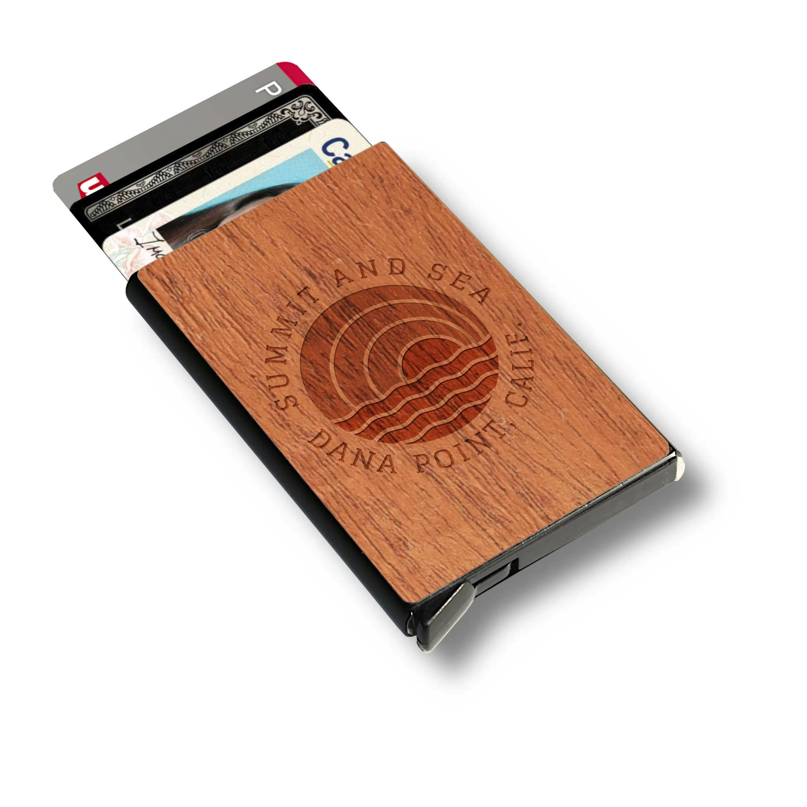 Customizable Slim Wooden RFID Blocking Speed Wallet - Image 4