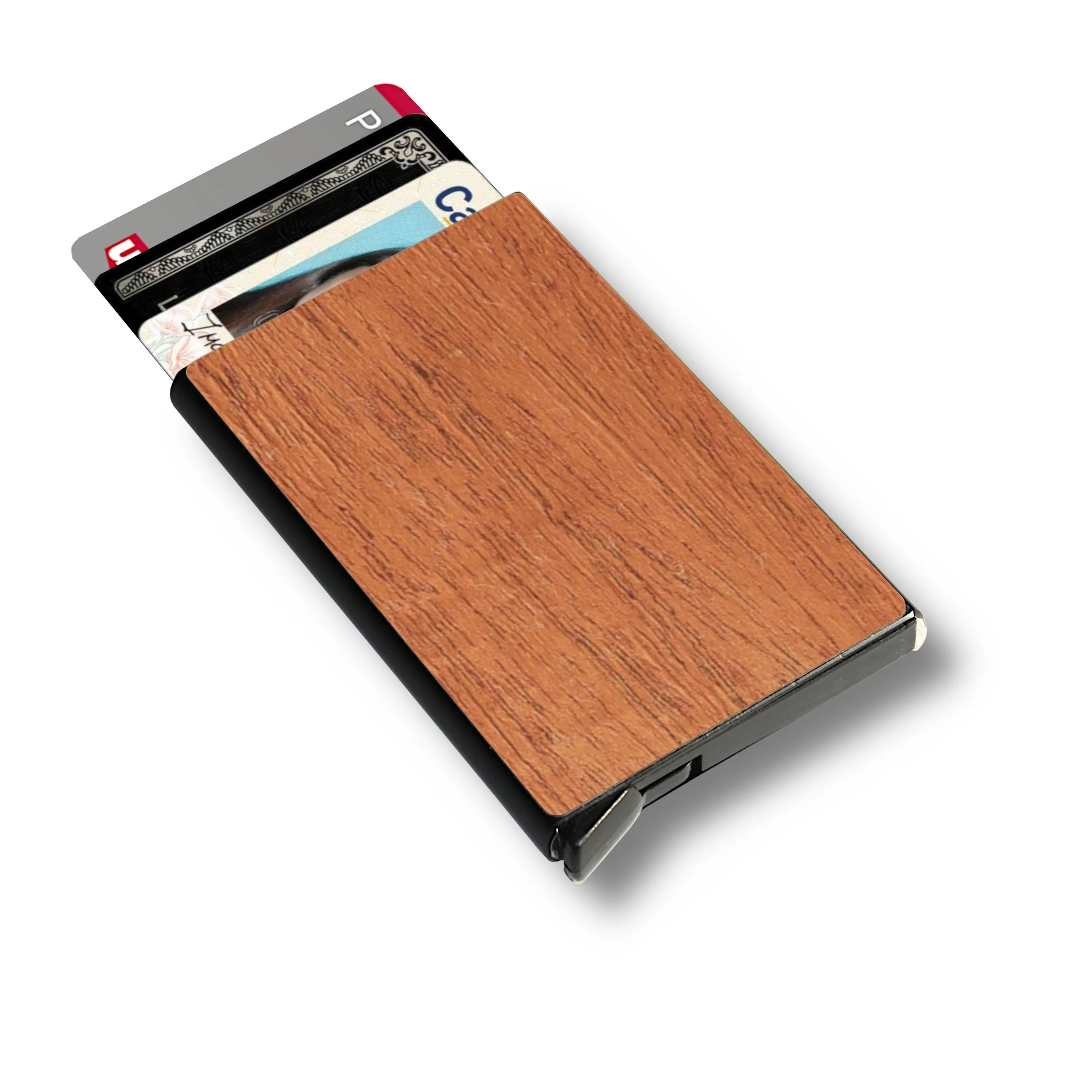Customizable Slim Wooden RFID Blocking Speed Wallet - Image 5