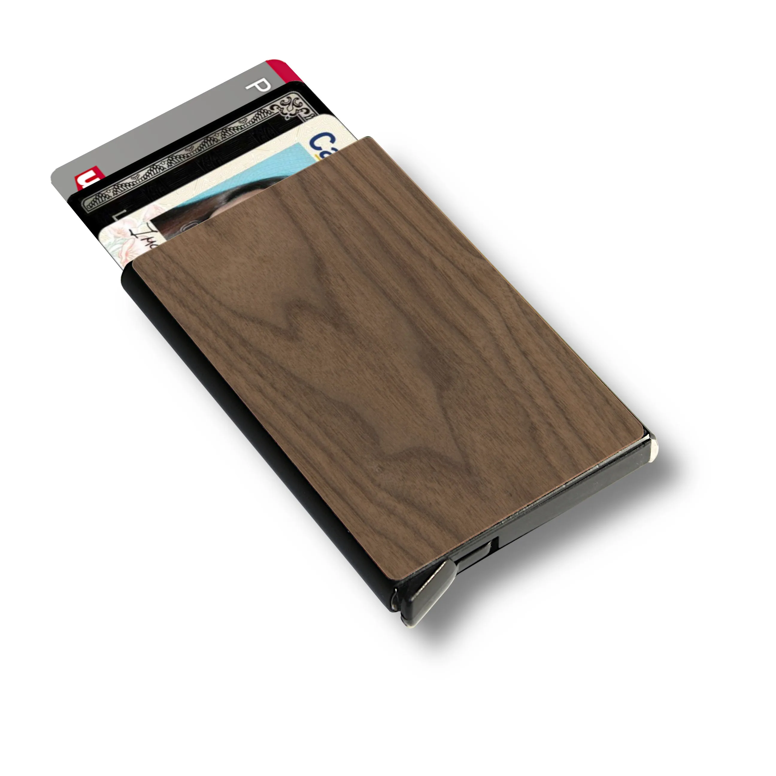 Customizable Slim Wooden RFID Blocking Speed Wallet - Image 6