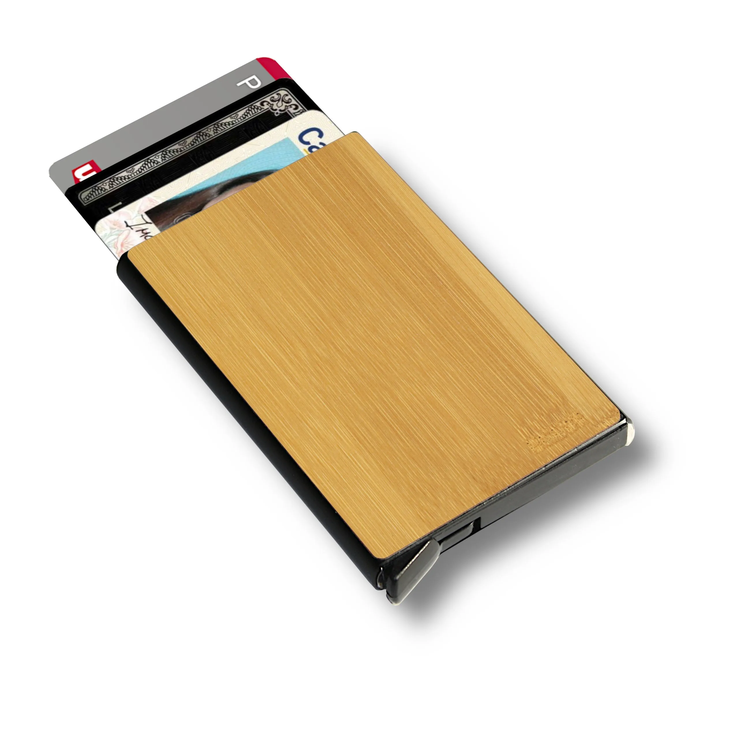Customizable Slim Wooden RFID Blocking Speed Wallet - Image 7