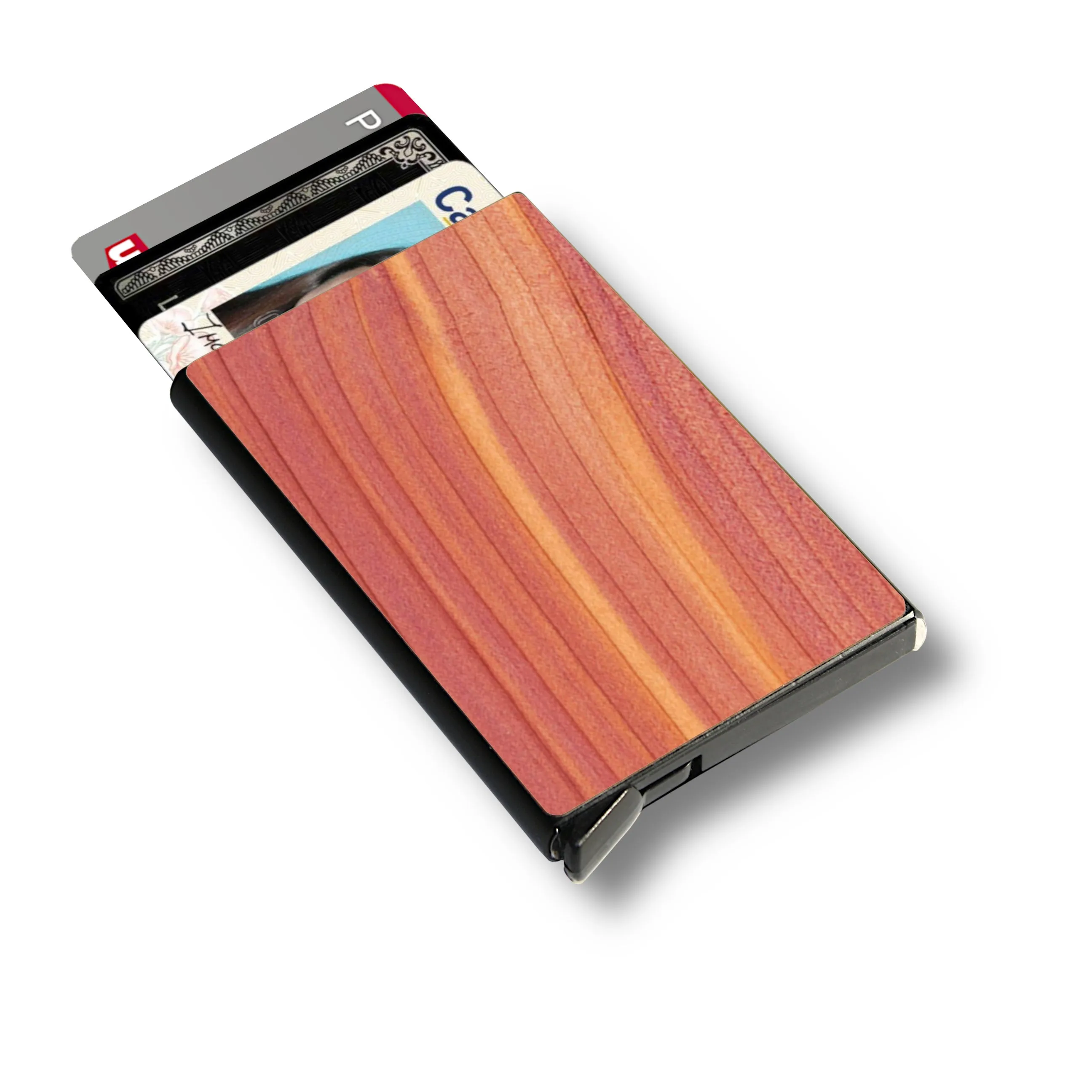 Customizable Slim Wooden RFID Blocking Speed Wallet - Image 8